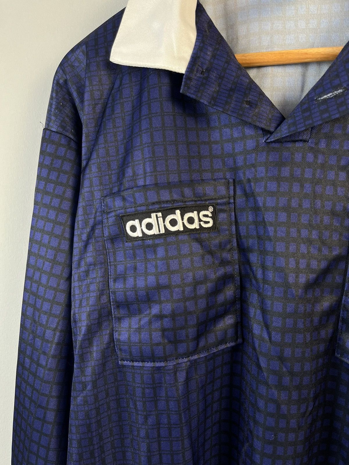 Adidas × Vintage Adidas Vintage Retro Y2K Streetwear 90's Plaid Jersey Size US M / EU 48-50 / 2 - 5 Thumbnail