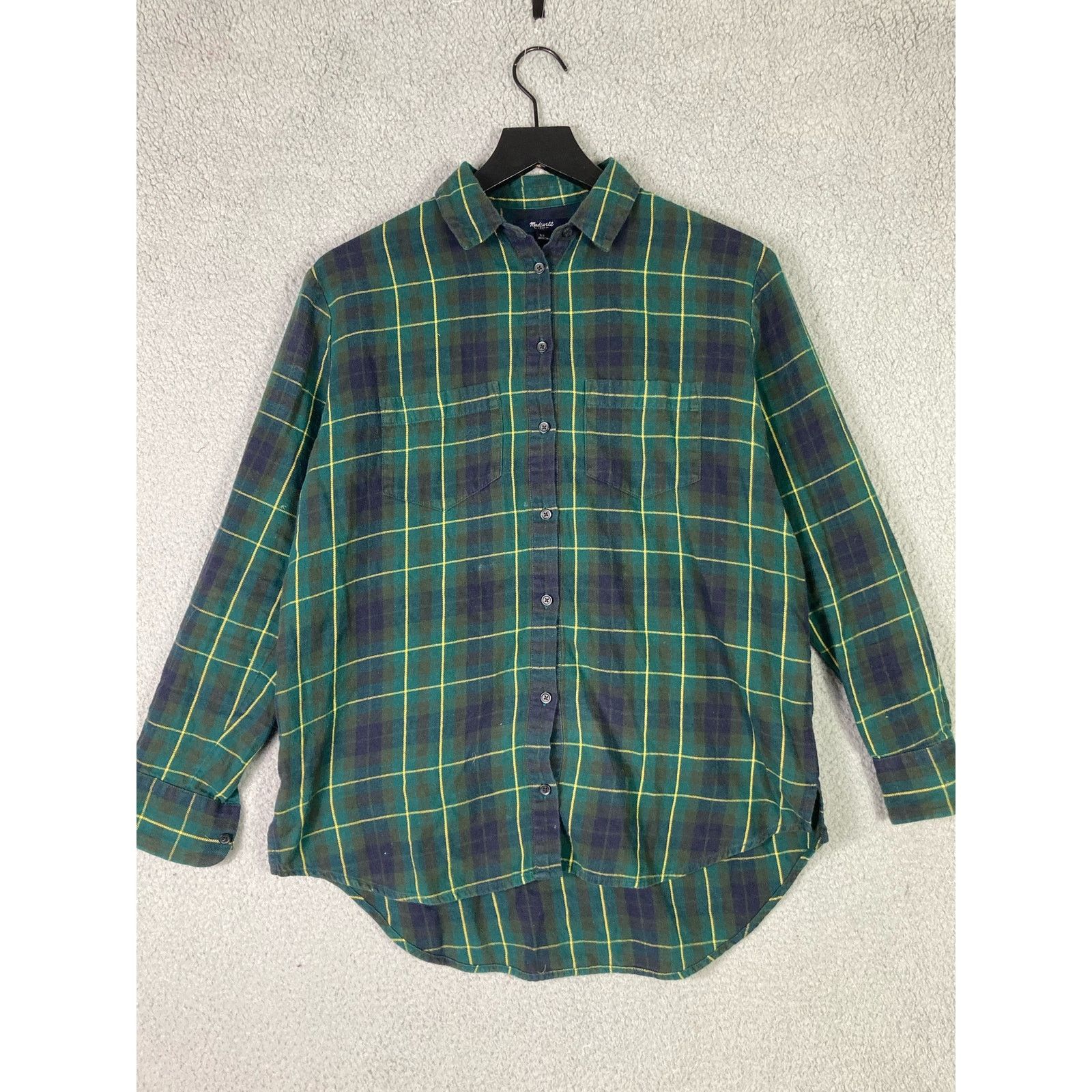 Madewell Madewell Plaid Oversized Shirt XS Womens Green Cozy Fall Size XS / US 0-2 / IT 36-38 - 5 Thumbnail
