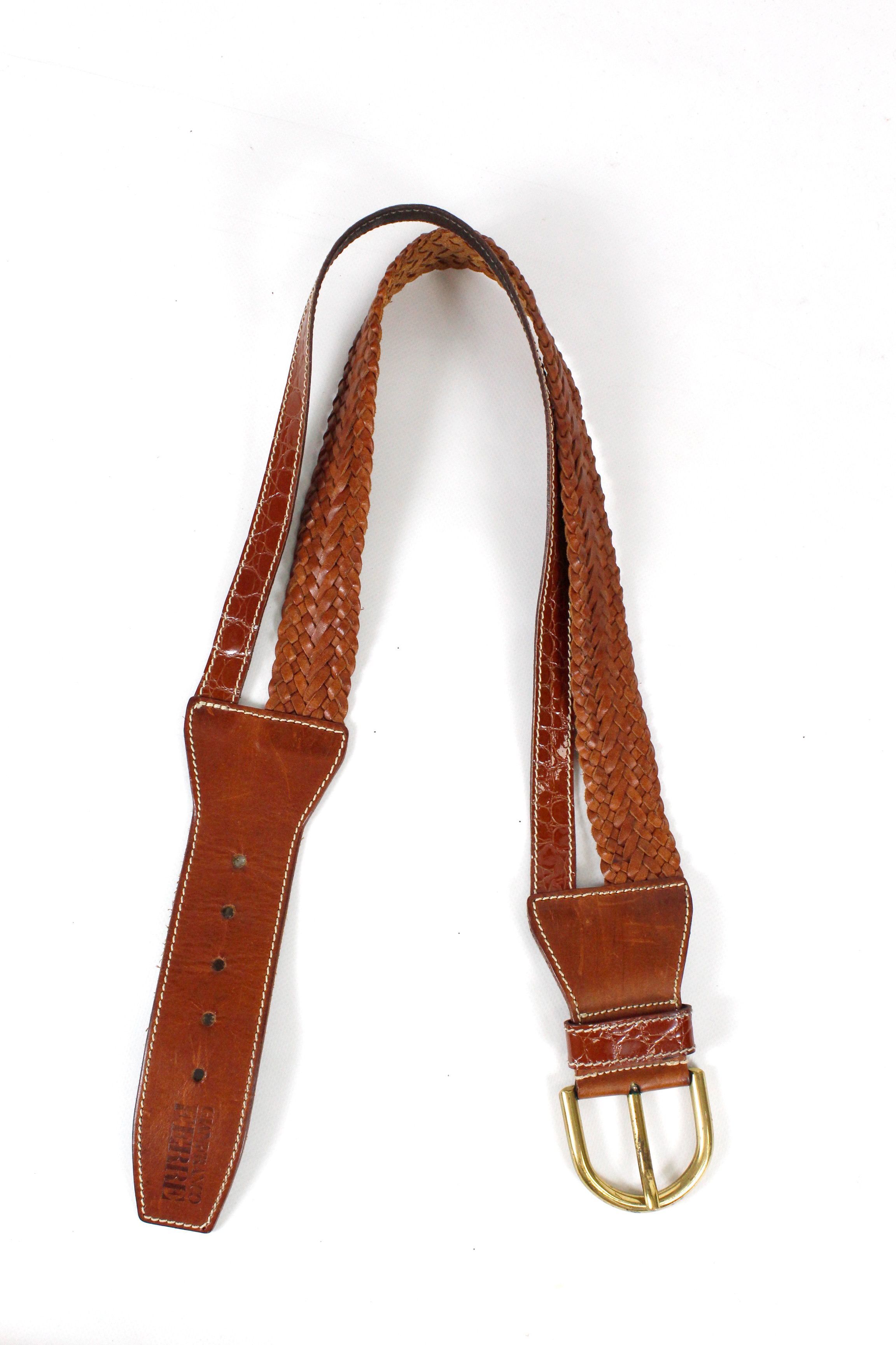 Ferre × Gianfranco Ferre Gianfranco Ferre Leather Woven Belt Size ONE SIZE - 7 Thumbnail