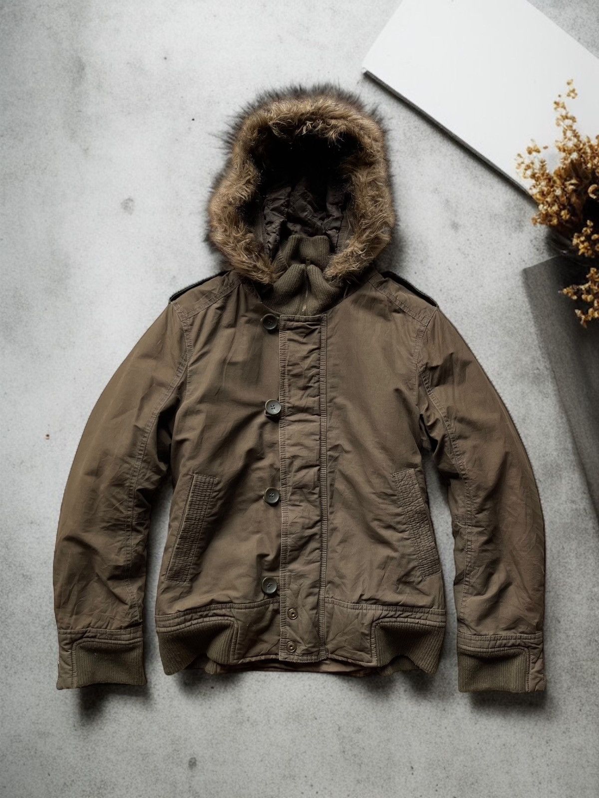 Dickies × SHINYAKOZUKA Vintage Dickies Faux Fur Hood Military Jacket LGB Style Size US M / EU 48-50 / 2 - 1 Thumbnail