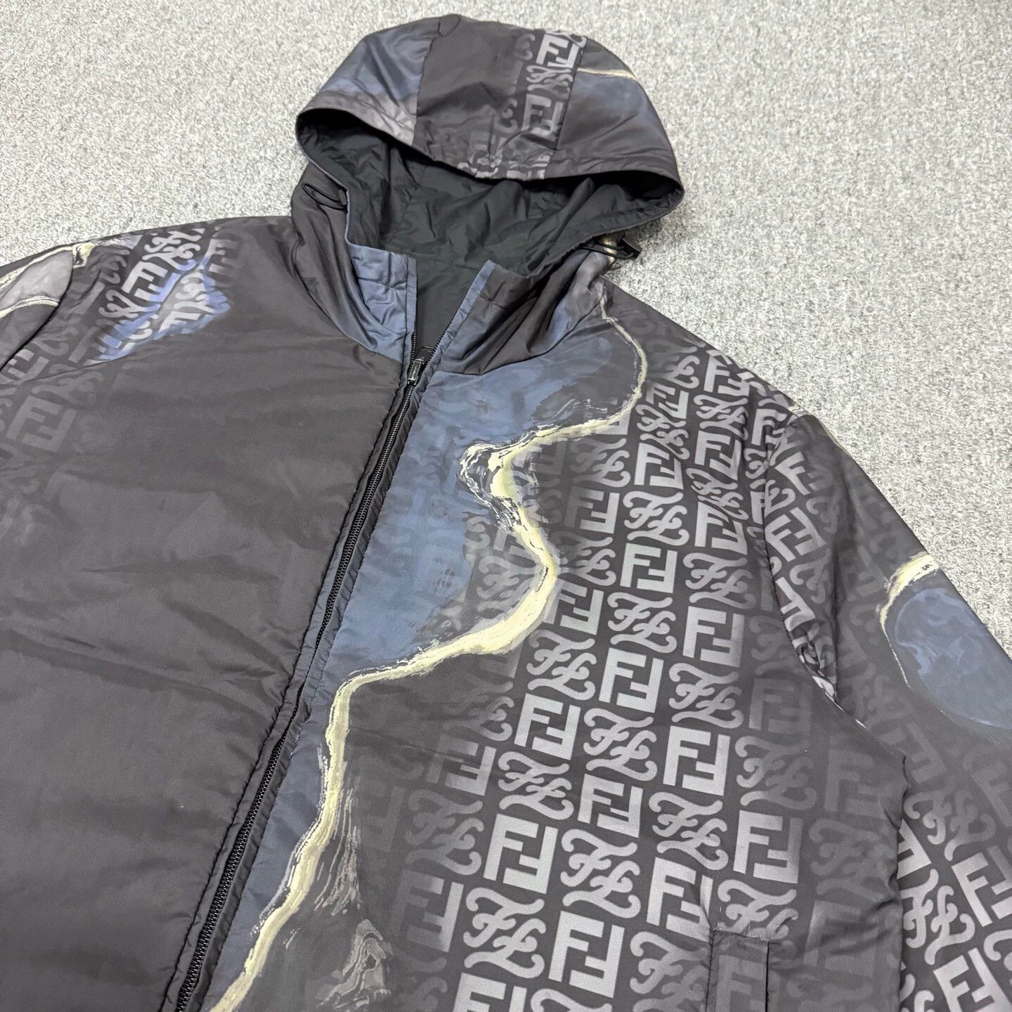 Fendi Fendi FF colorblocked tie-dye double-face zip jacket Size US L / EU 52-54 / 3 - 3 Thumbnail