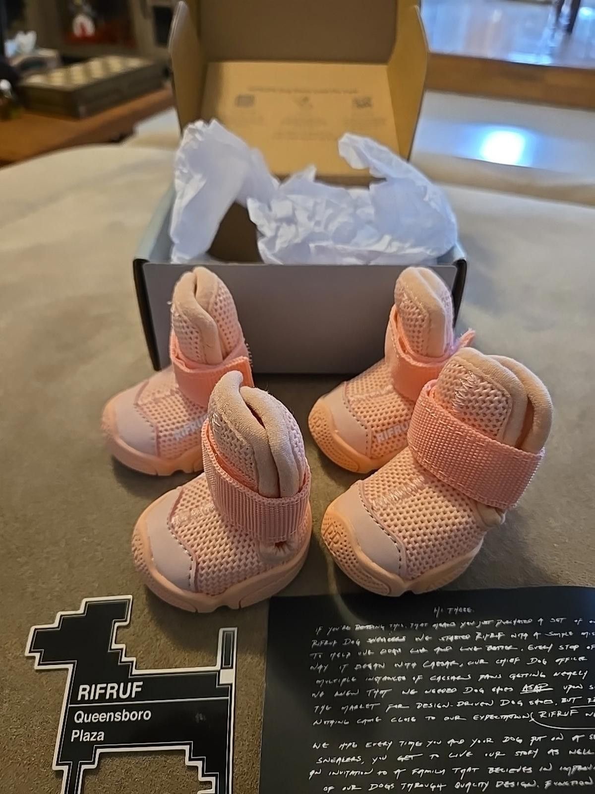 Other RifRuf Caesar 1 - BLUSH Size 1 / 2 Designer Dog Shoes Size ONE SIZE - 1 Thumbnail