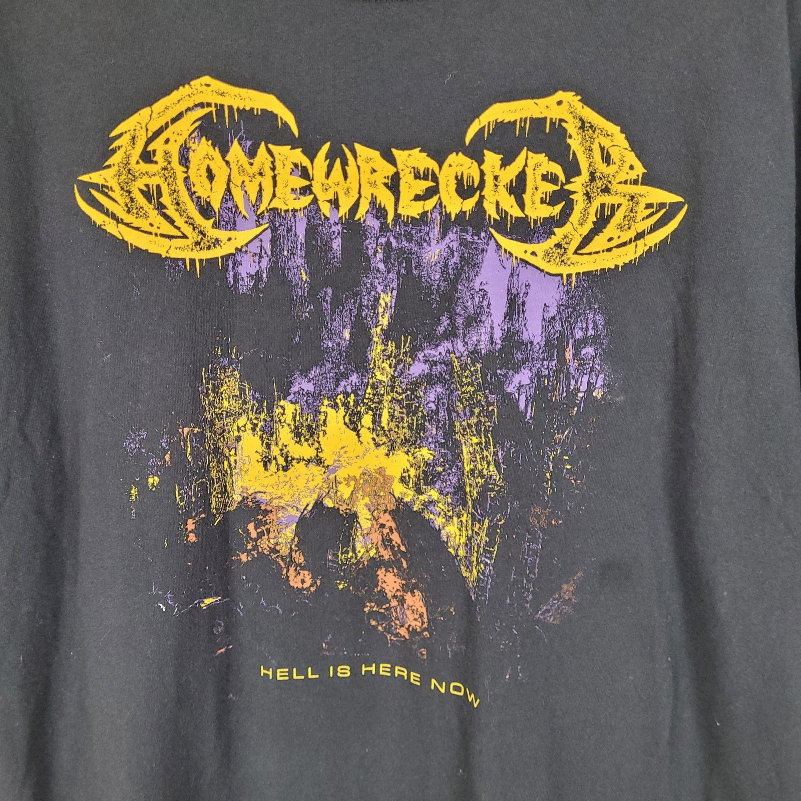 Gildan Homewrecker men black "hell is here now" graphic band tshirt Size US XL / EU 56 / 4 - 2 Thumbnail