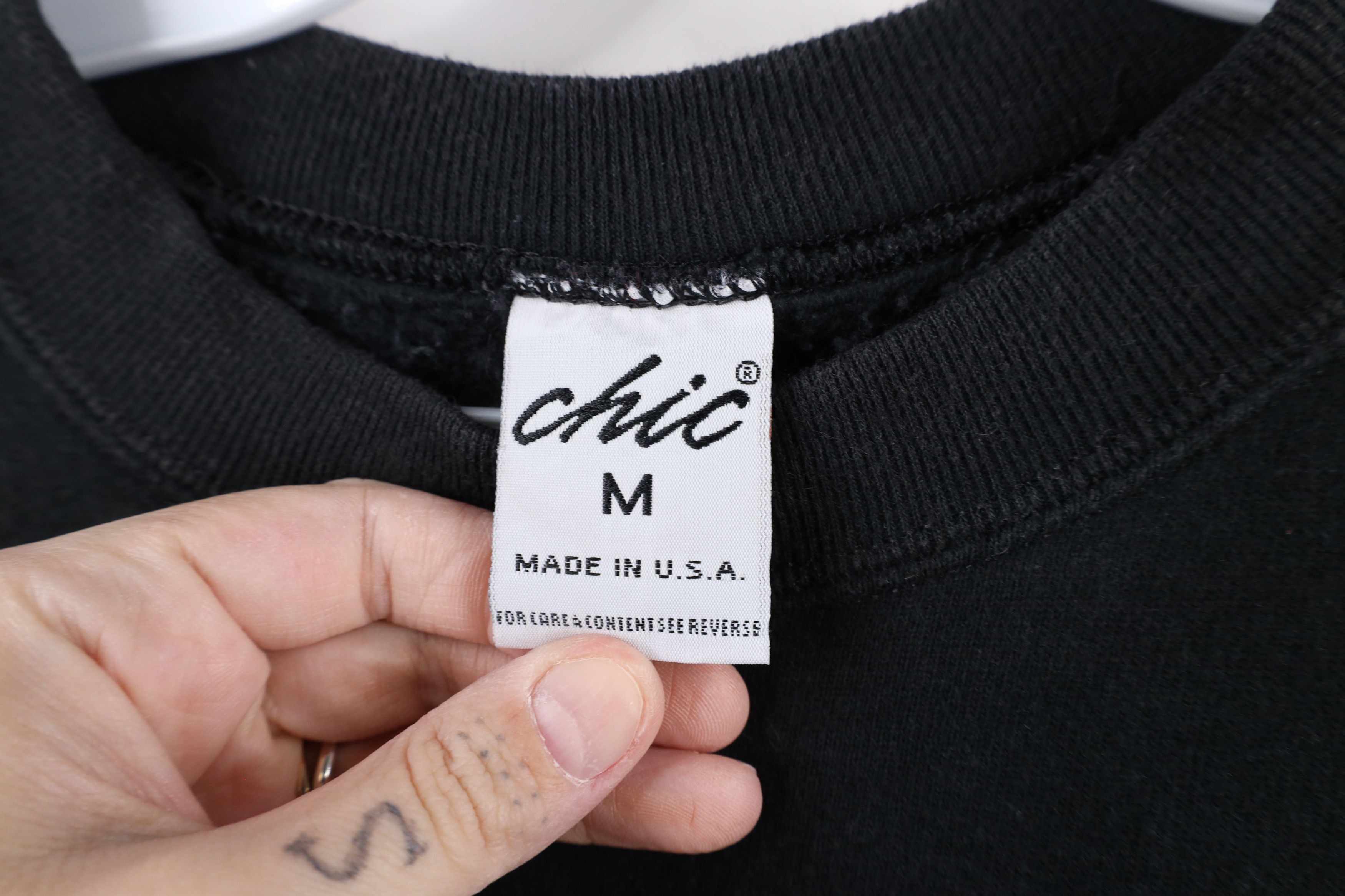 Vintage Vintage 90s Streetwear Blank Crewneck Sweatshirt Black USA Size M / US 6-8 / IT 42-44 - 4 Thumbnail