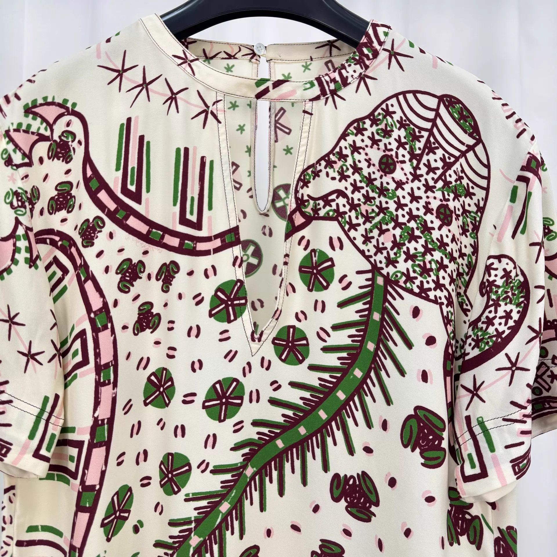 Valentino Valentino Floral Silk SS Shirt 38 New Size XS / US 0-2 / IT 36-38 - 3 Thumbnail