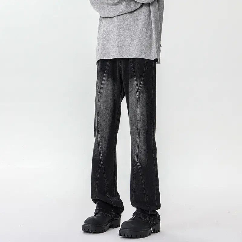 Japanese Brand Retro loose straight leg wide leg jeans Size US 32 / EU 48 - 6 Thumbnail