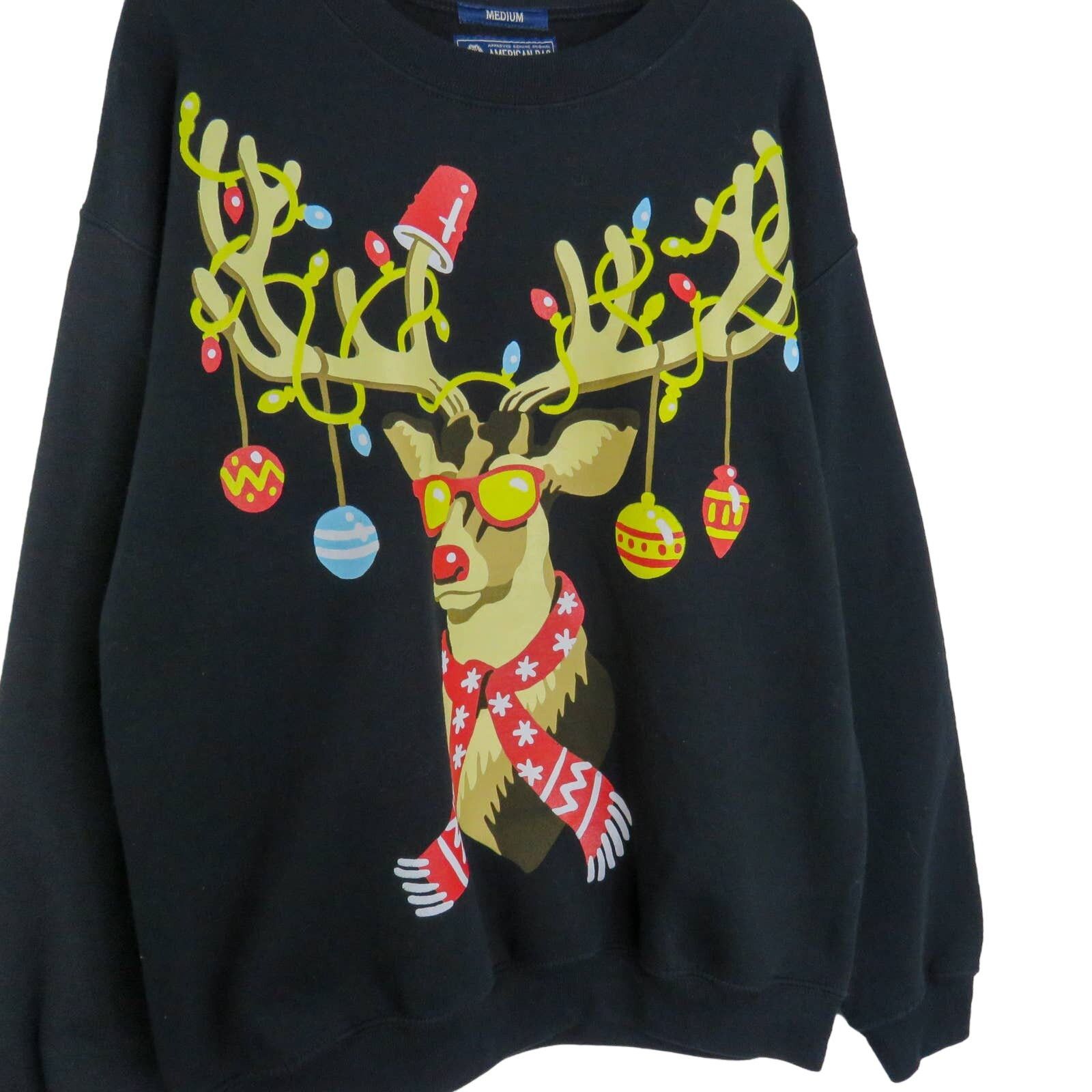 American Rag Reindeer Ugly Christmas Crewneck Sweatshirt Unisex Medium Size US M / EU 48-50 / 2 - 3 Thumbnail