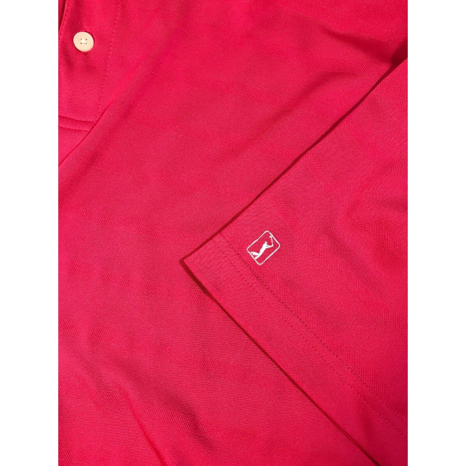 PGA Tour Large PGA Tour Dark Pink Men's Polo Shirt Golf Short Shirt S Size US L / EU 52-54 / 3 - 6 Thumbnail