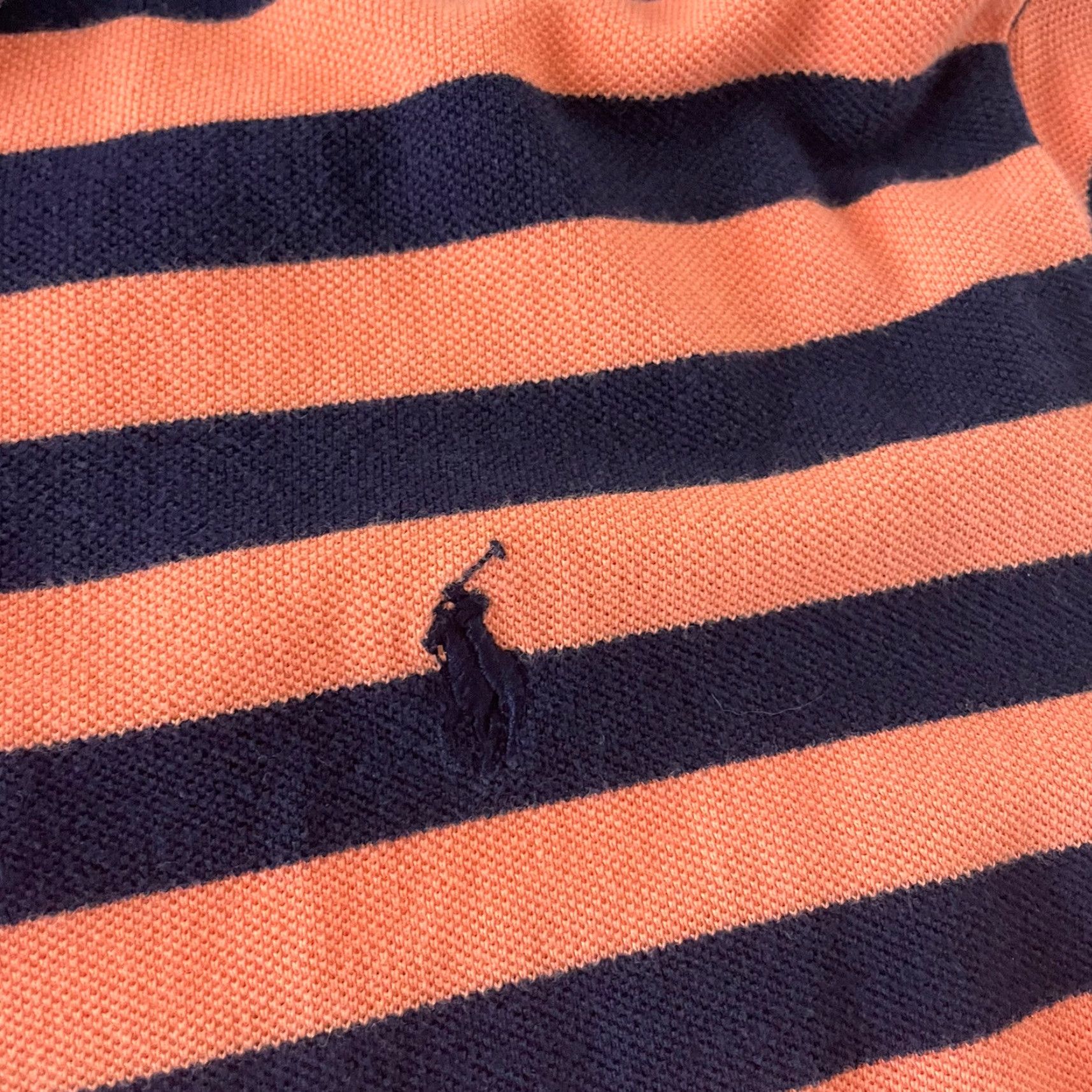 Polo Ralph Lauren Polo Ralph Lauren Short Sleeve Polo Shirt Mens XL Orange Striped Slim Fit Button-Up Size US XL / EU 56 / 4 - 3 Thumbnail