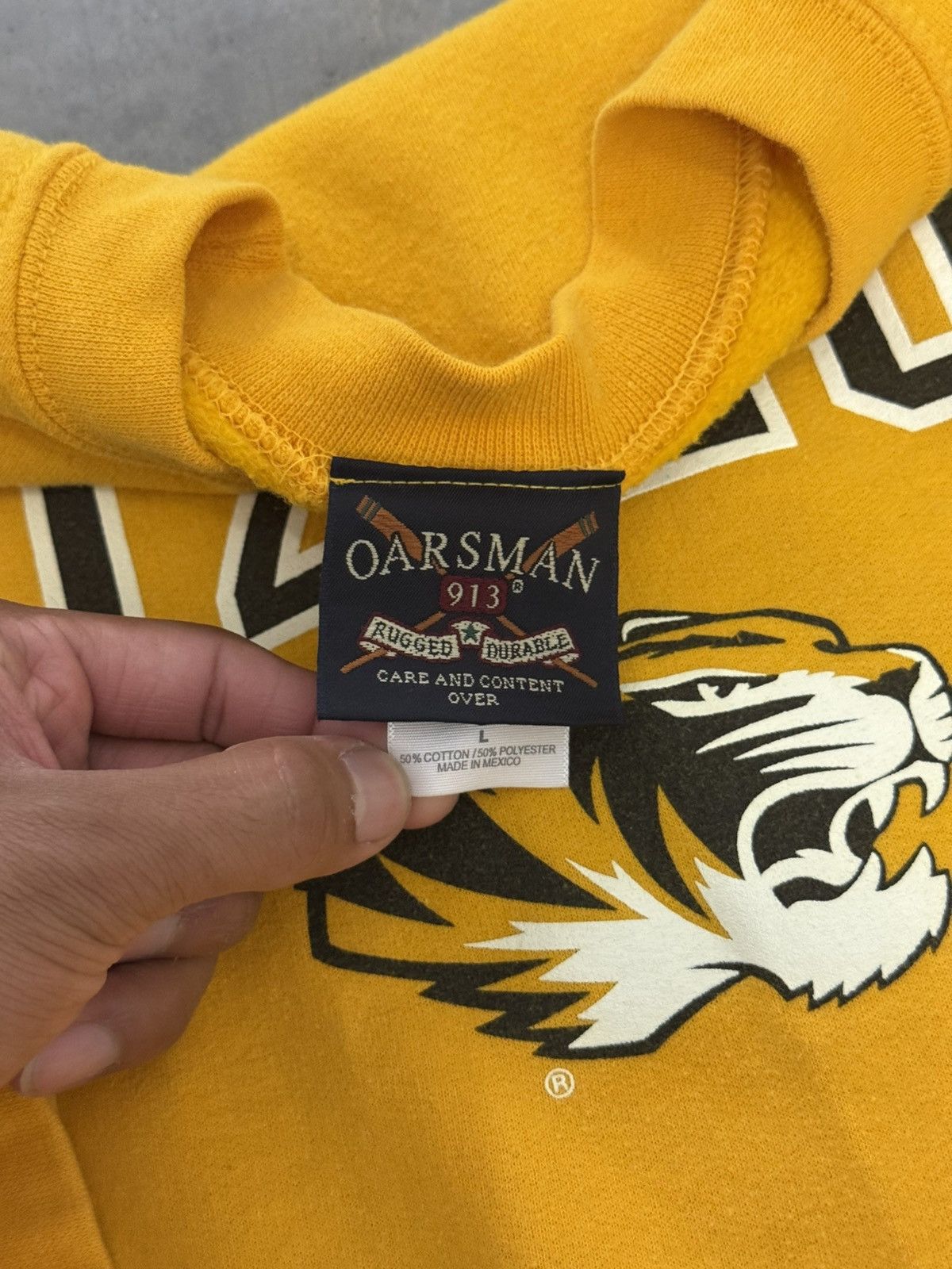 NCAA Mizzou Tigers Vintage Sweatshirt Y2K 2000s Yellow NCAA L Size US L / EU 52-54 / 3 - 3 Thumbnail
