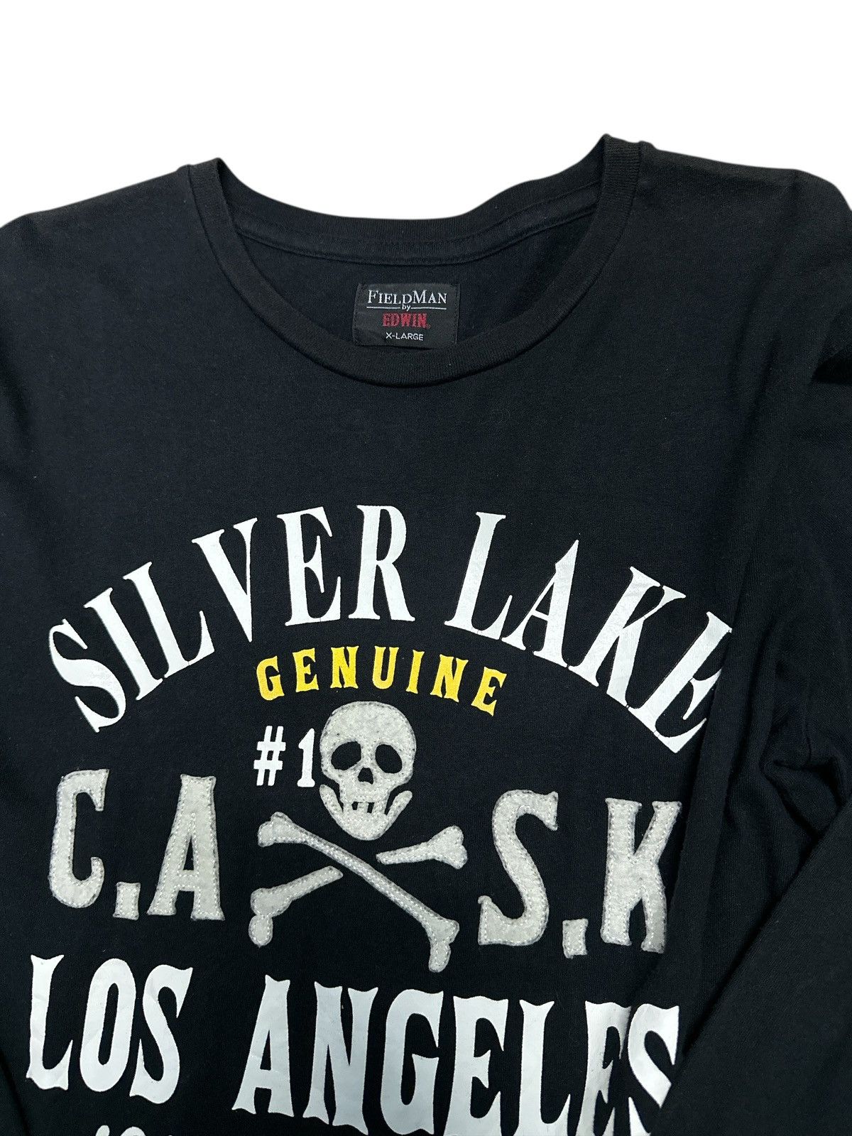 Japanese Brand Vintage y2k💥 Edwin x Skull Factory L/Slleve 💥 Size US XL / EU 56 / 4 - 4 Thumbnail