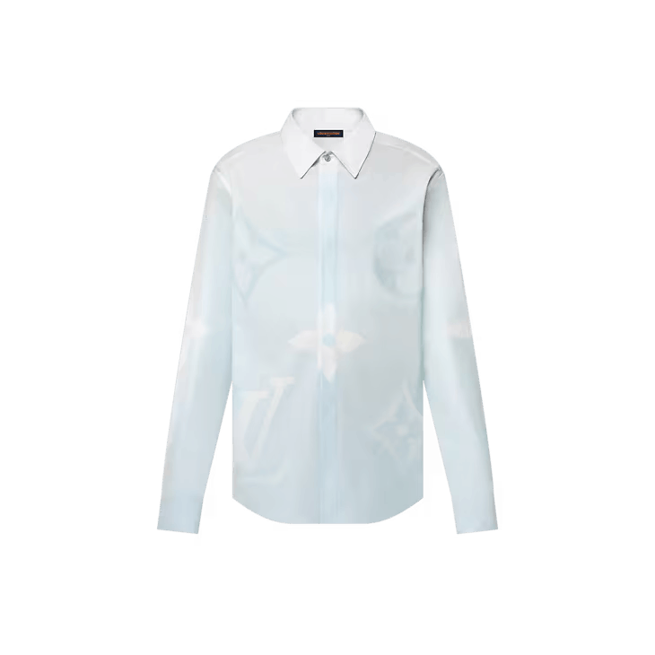Louis Vuitton Monogram Printed Long-Sleeved Cotton Poplin Shirt Size US XXL / EU 58 / 5 - 1 Thumbnail
