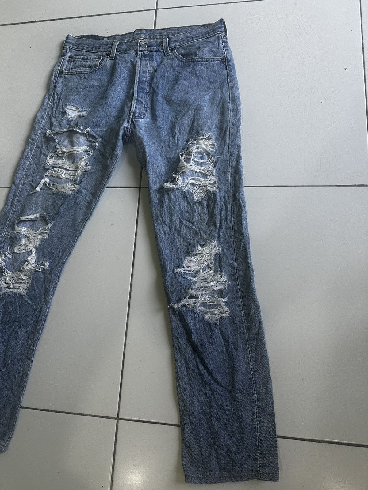 Levi's Vintage Clothing Vintage Levis Distressed 505 colour nice Size US 32 / EU 48 - 4 Thumbnail