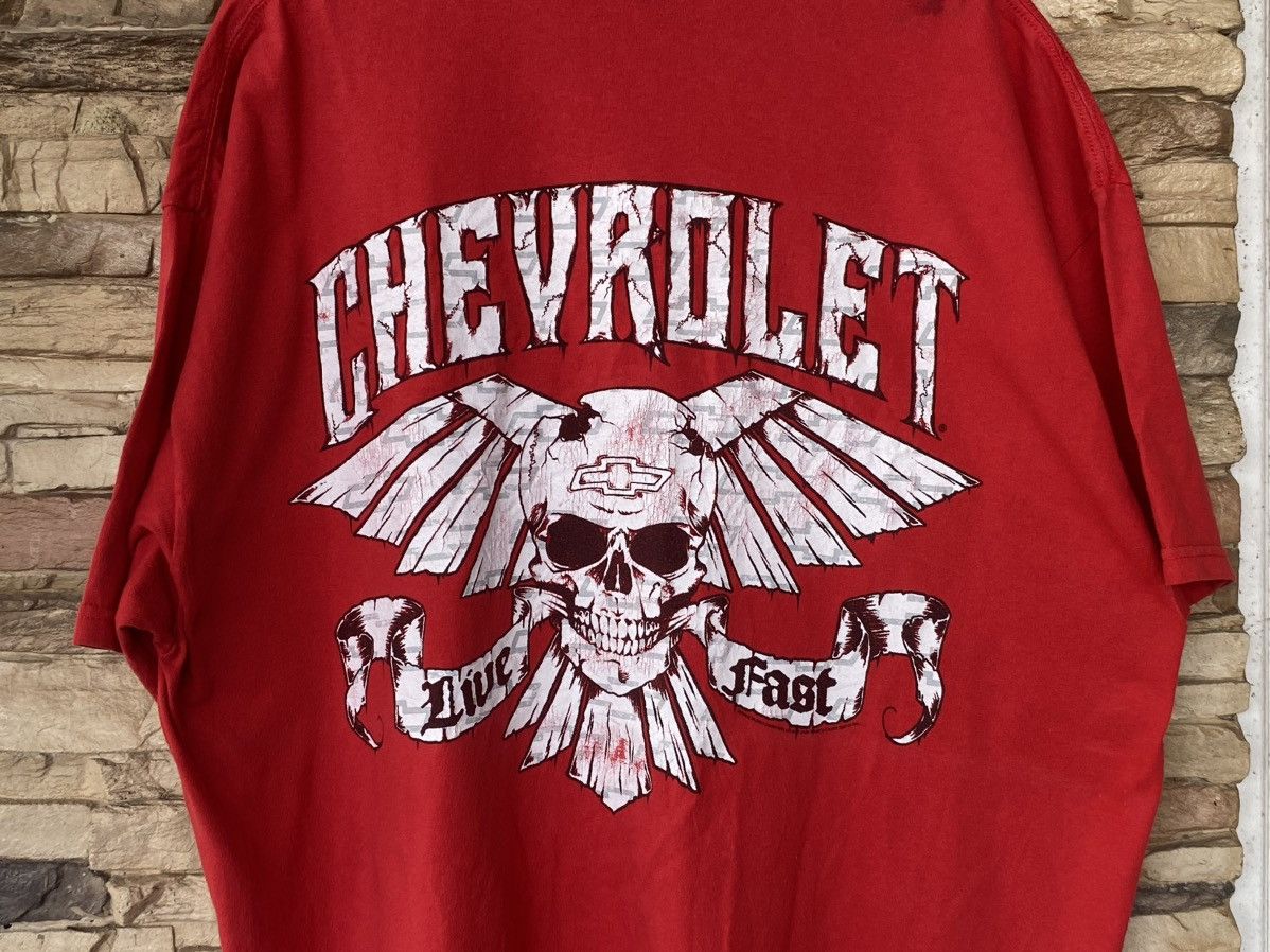 NASCAR Vintage Chevrolet Skull Tee Racing Chevy Tshirt Size US XXL / EU 58 / 5 - 2 Thumbnail