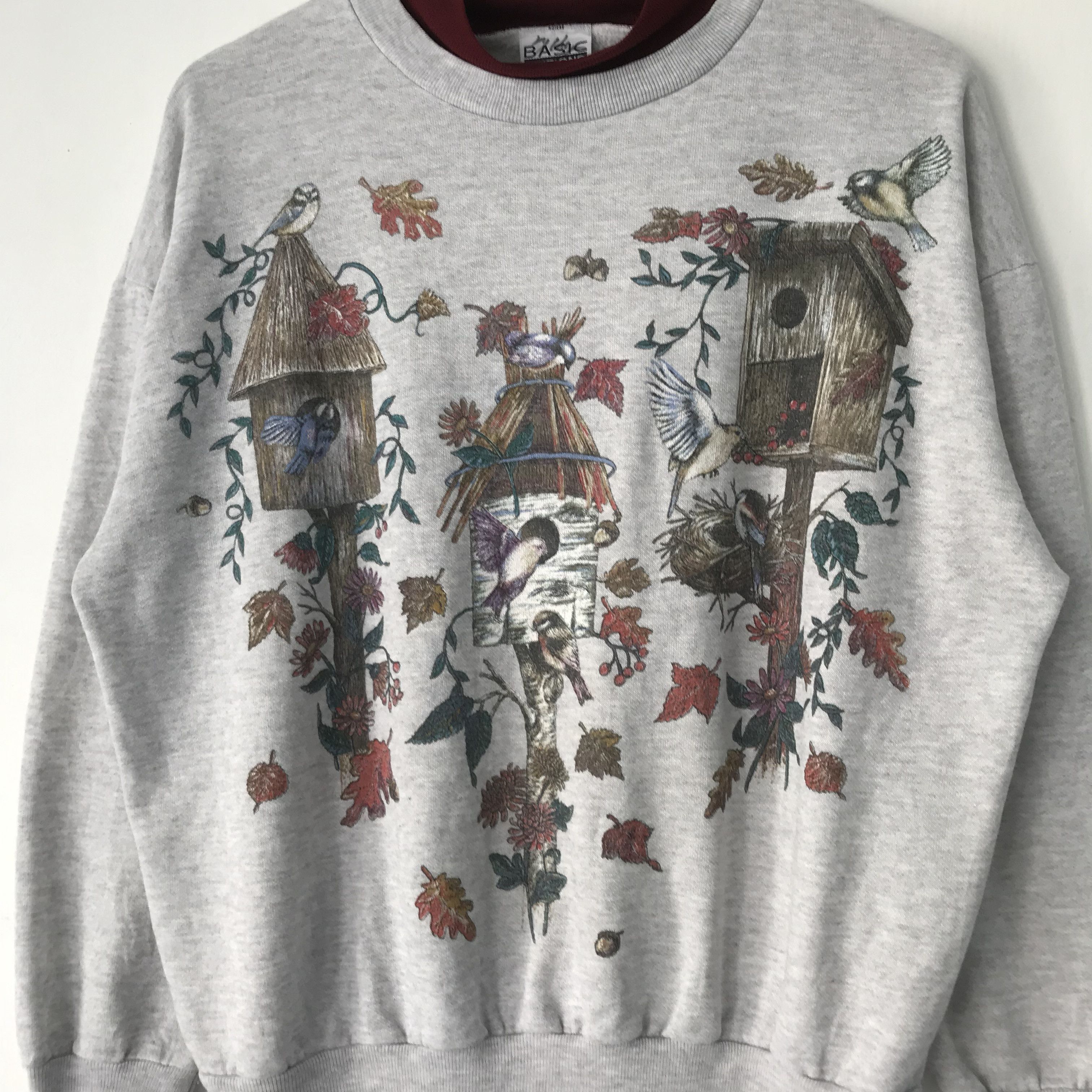 Vintage Vintage 90s Cardinal Birds Graphics Sweatshirt Size US M / EU 48-50 / 2 - 3 Thumbnail