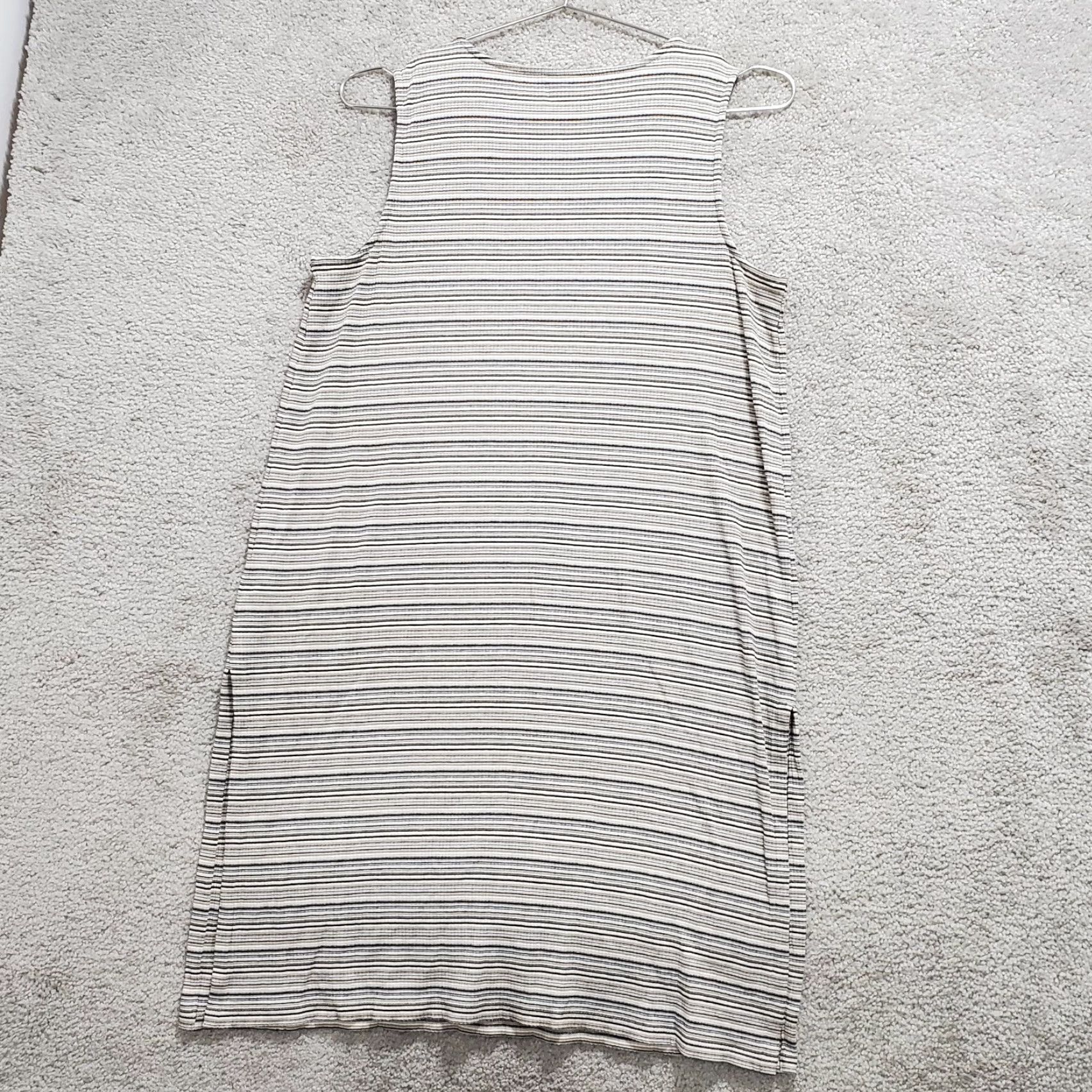 J. Jill J. Jill Tank Dress Womens Small Multicolor Striped Ribbed Rayon Stretch Pullover Size S / US 4 / IT 40 - 2 Thumbnail