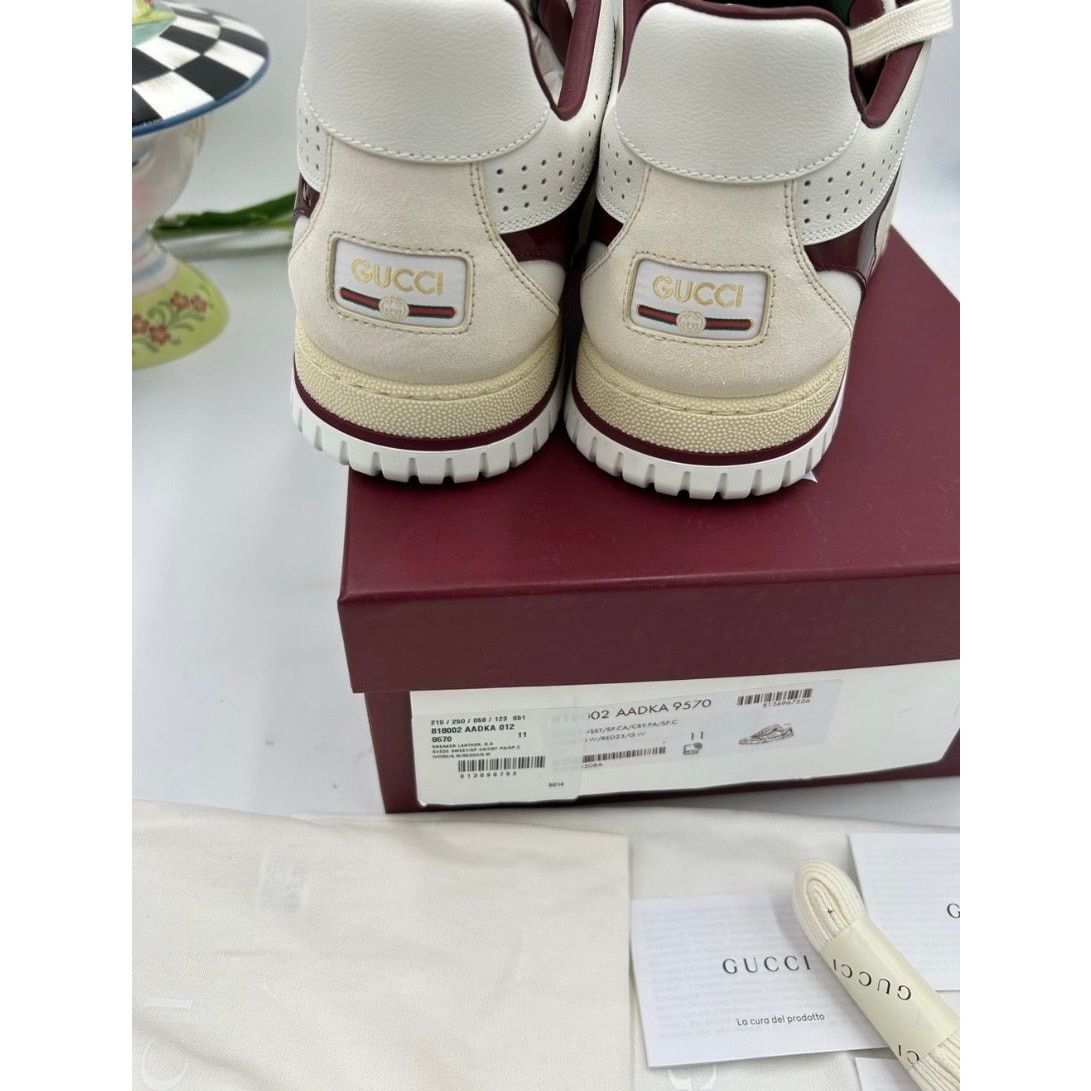Gucci Gucci re-web sneakers in white leather sz 11 fits 11.5 US Size US 11.5 / EU 44-45 - 5 Thumbnail