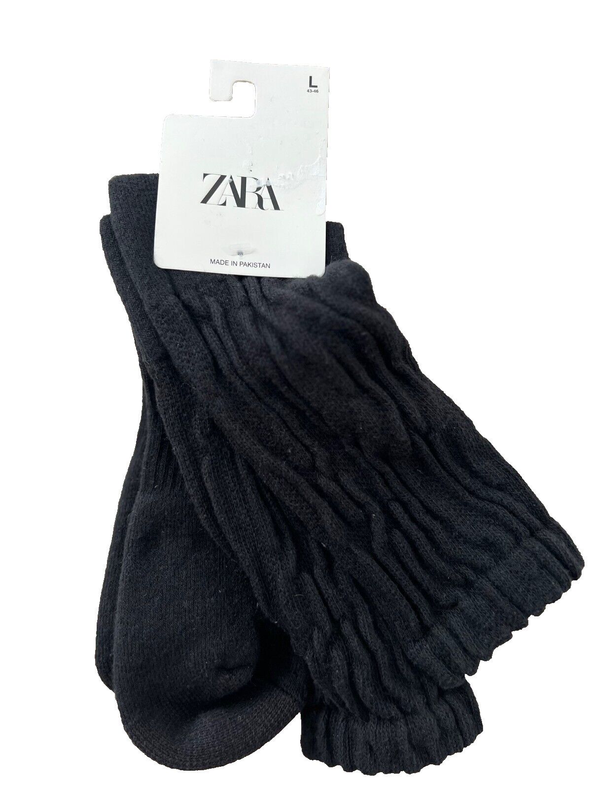 Zara Zara Chunky Socks Black ( L ) Size ONE SIZE - 1 Thumbnail