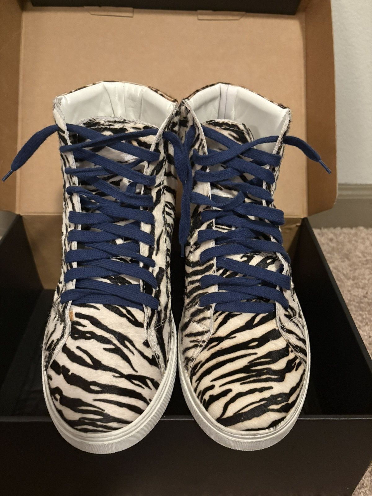 Saint Laurent Paris Saint Laurent Joe Pony Hair Calf Cheetah Zebra Sneaker Shoe Size US 9.5 / EU 42-43 - 2 Thumbnail