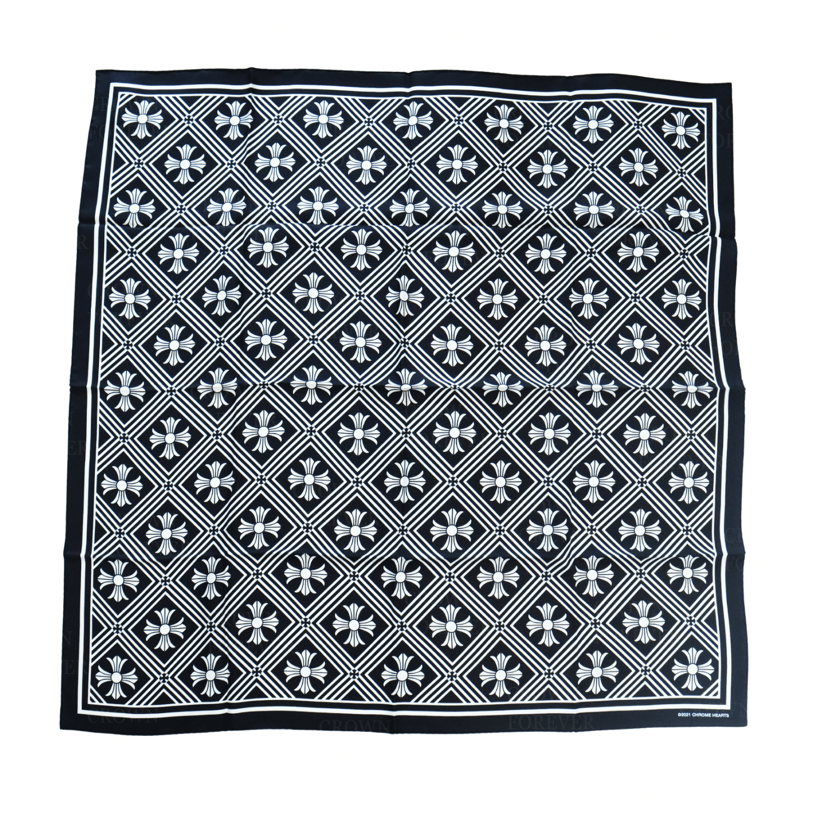 Chrome Hearts Chrome Hearts Math Plus Silk Scarf Black | Grailed