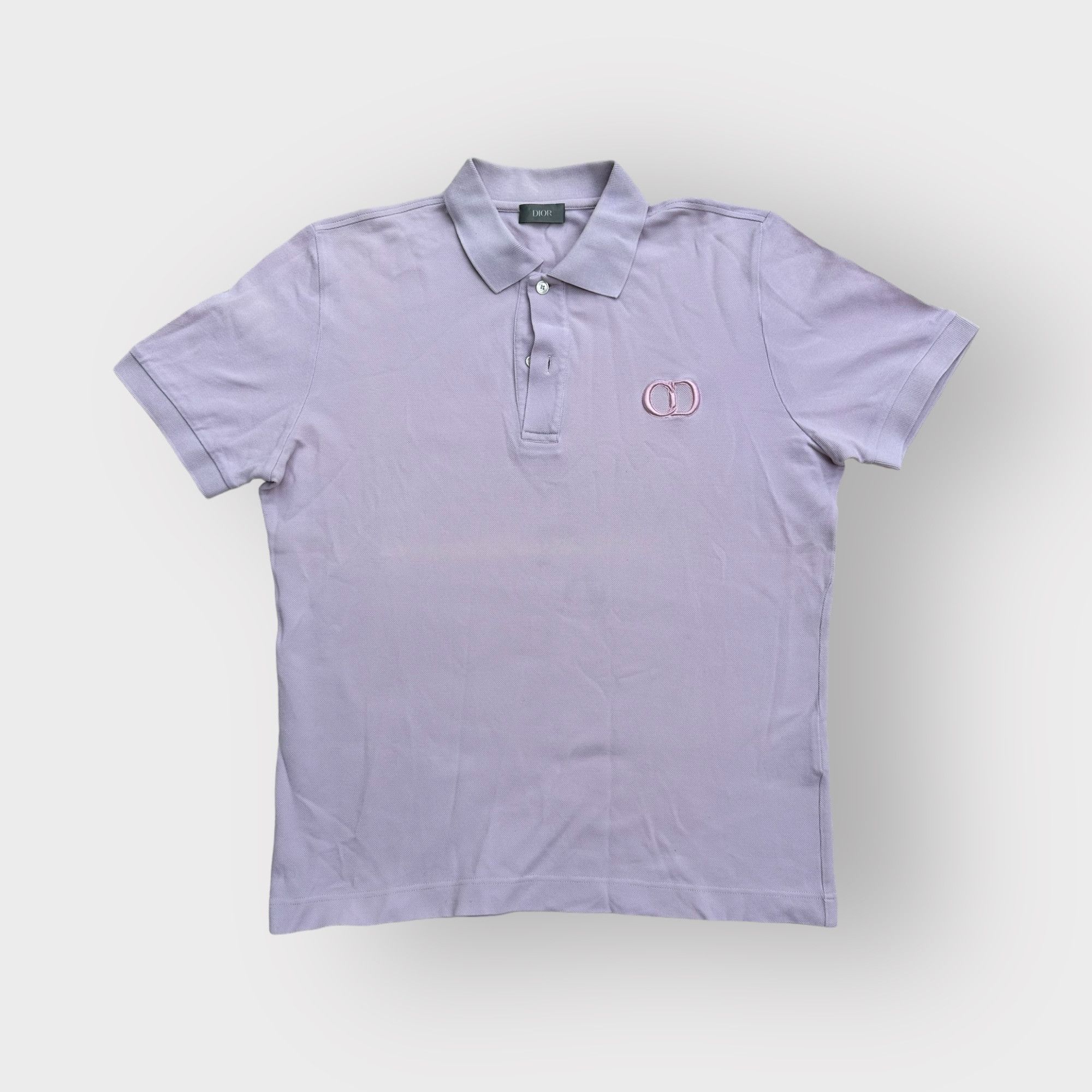 Dior Dior Polo T-Shirt CD Embroidered Logo Light Pink Size US M / EU 48-50 / 2 - 1 Thumbnail