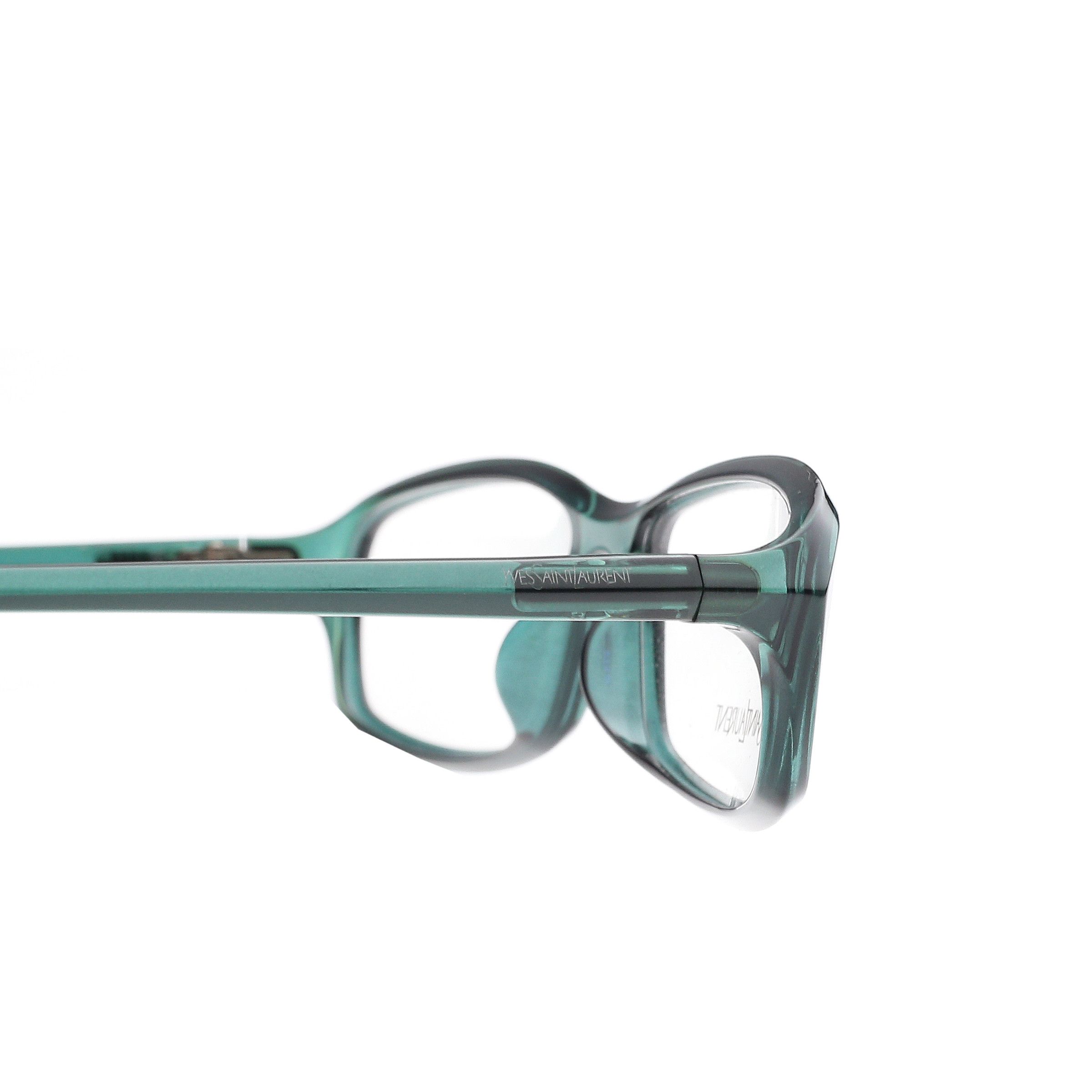 Yves Saint Laurent Yves Saint Laurent FW03 Dark Green Transparent Flat Glasses Size ONE SIZE - 3 Thumbnail