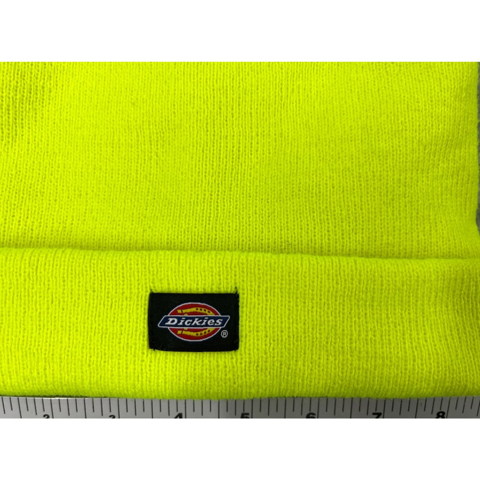 Dickies Dickies Beanie Toque Adult One Size Neon Yellow Knit 100% Acrylic Workwear Ski Hat Men Yellow Knit Beanie 90s Outdoor Logo Mens Size ONE SIZE - 2 Thumbnail