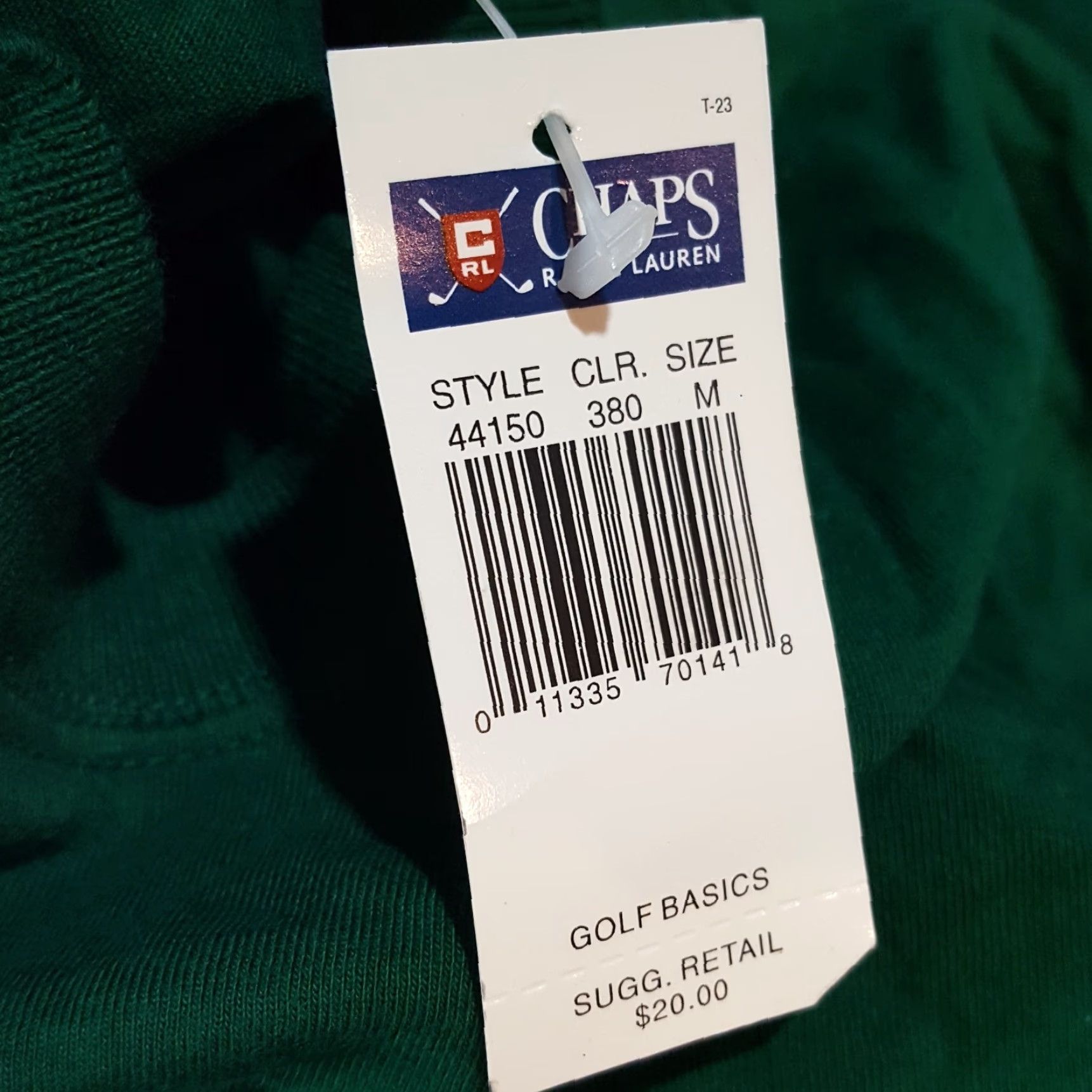 Ralph Lauren VTG Ralph Lauren Chaps Forrest Green Men's Medium Pocket Golf Sports T Shirt 90s Size US M / EU 48-50 / 2 - 6 Thumbnail