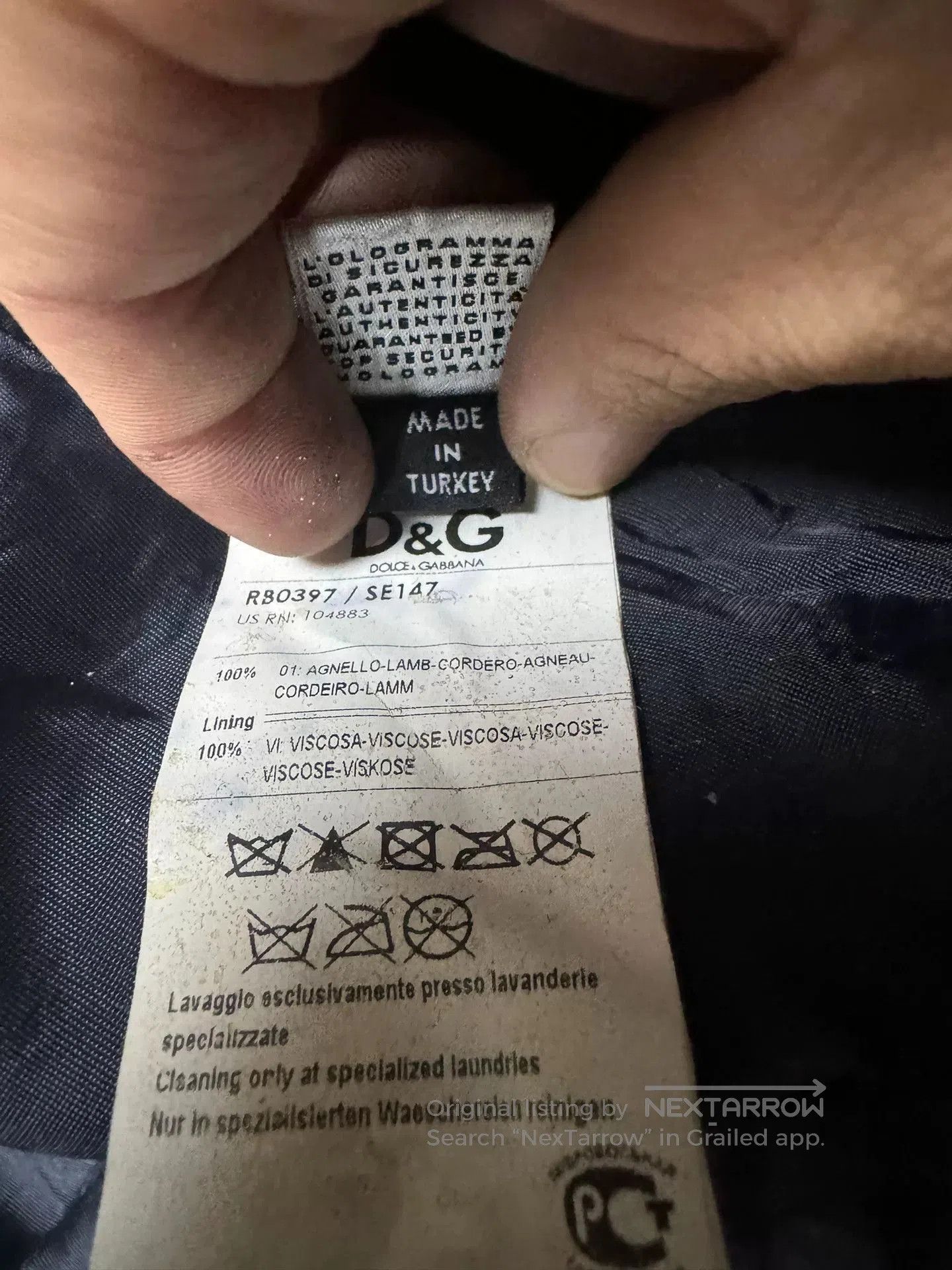 Dolce & Gabbana D&G Men's Genuine Leather Jacket. Size US M / EU 48-50 / 2 - 6 Thumbnail