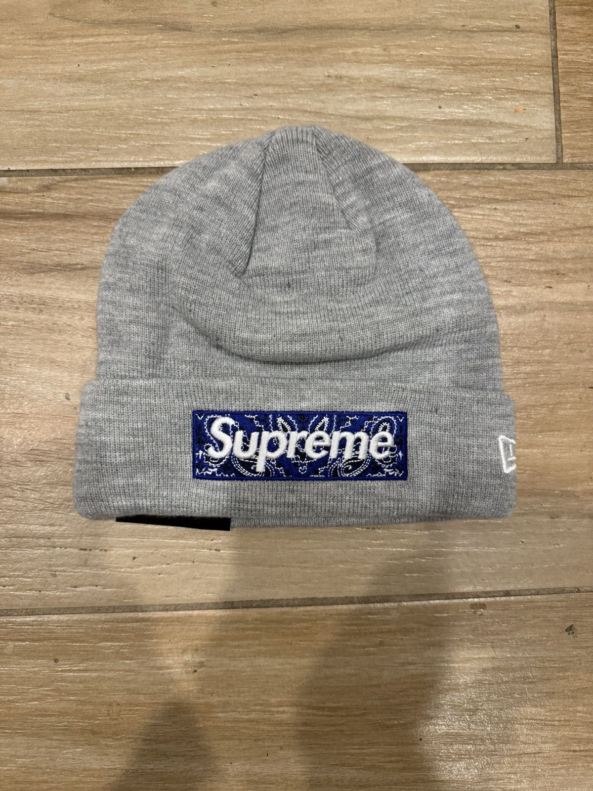 Supreme Big Logo Beanie Tan Bandana FW24 One Size Paisley Print New IN HAND  | eBay