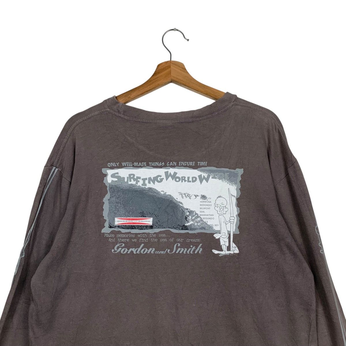 Vintage GORDON AND SMITH Surfing World Big Logo L/S Tees #2852-C128 Size US L / EU 52-54 / 3 - 2 Thumbnail