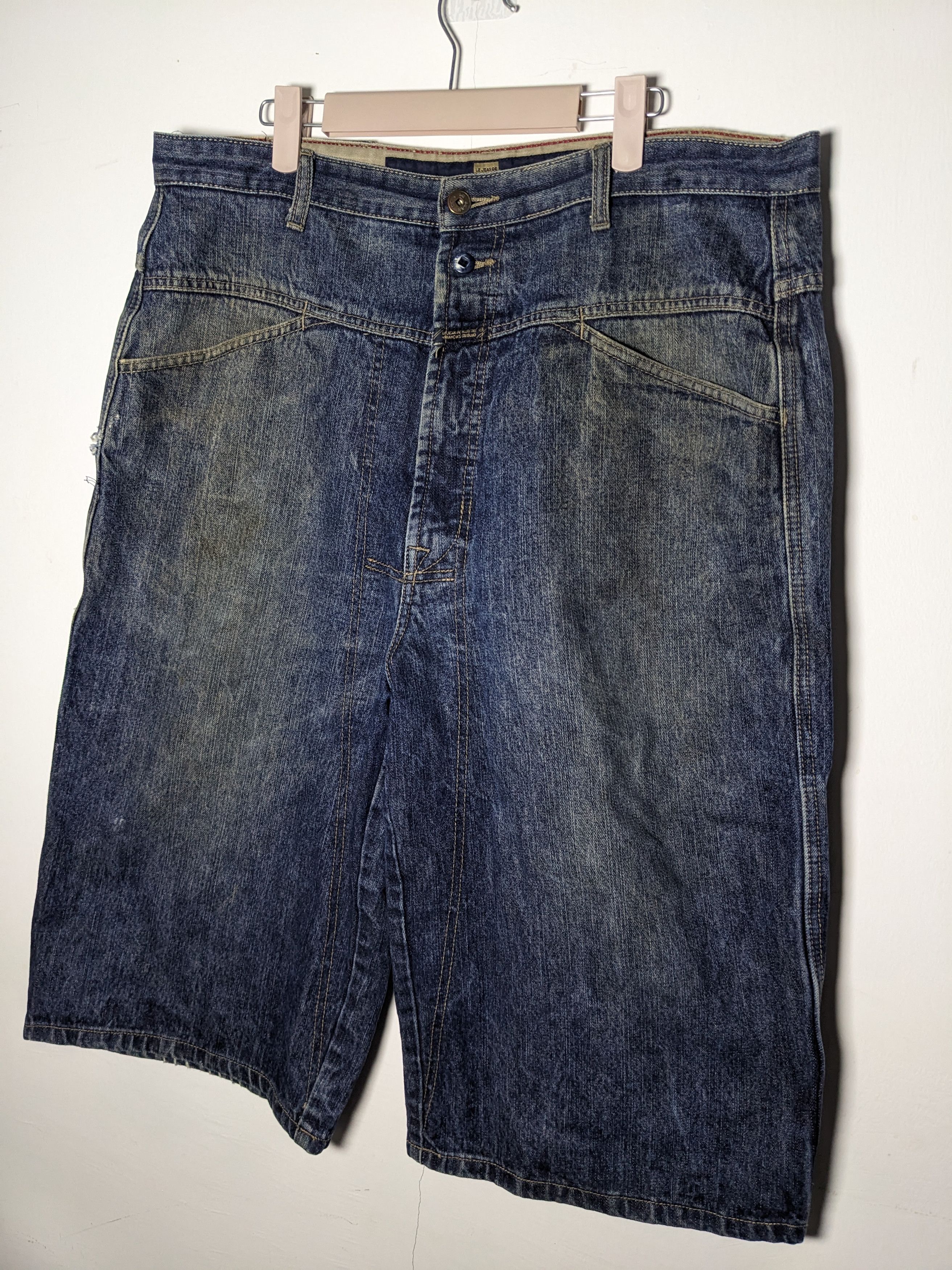 JNCO × Marithe + Francois Girbaud × Vintage Crazy Vintage Marithe Francious Girbaud Jorts Baggy Shorts Size US 36 / EU 52 - 3 Thumbnail