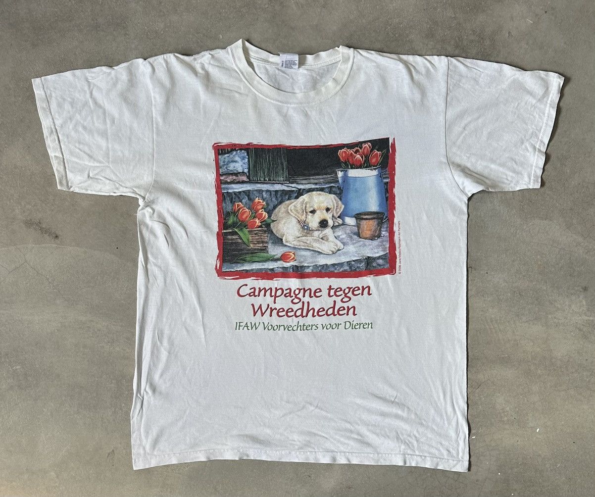 Vintage VINTAGE IFAW DOG GRAPHIC TEE Size US XL / EU 56 / 4 - 1 Thumbnail