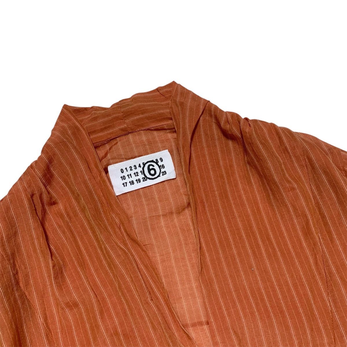 Maison Margiela Maison Martin Margeila V Neck Shirt Stripe Orange Size S / US 4 / IT 40 - 3 Thumbnail