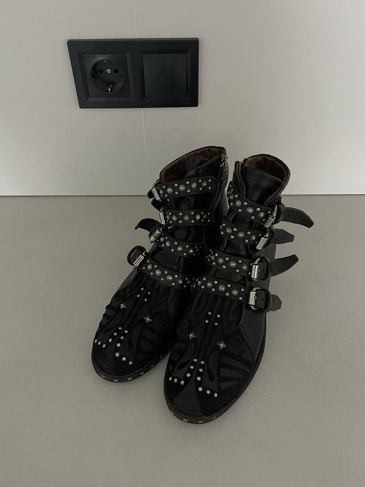 A.S.98 Vintage Archive A.S.98 Goat Fur Leather Biker Boots RARE Size US 7 / IT 37 - 3 Thumbnail