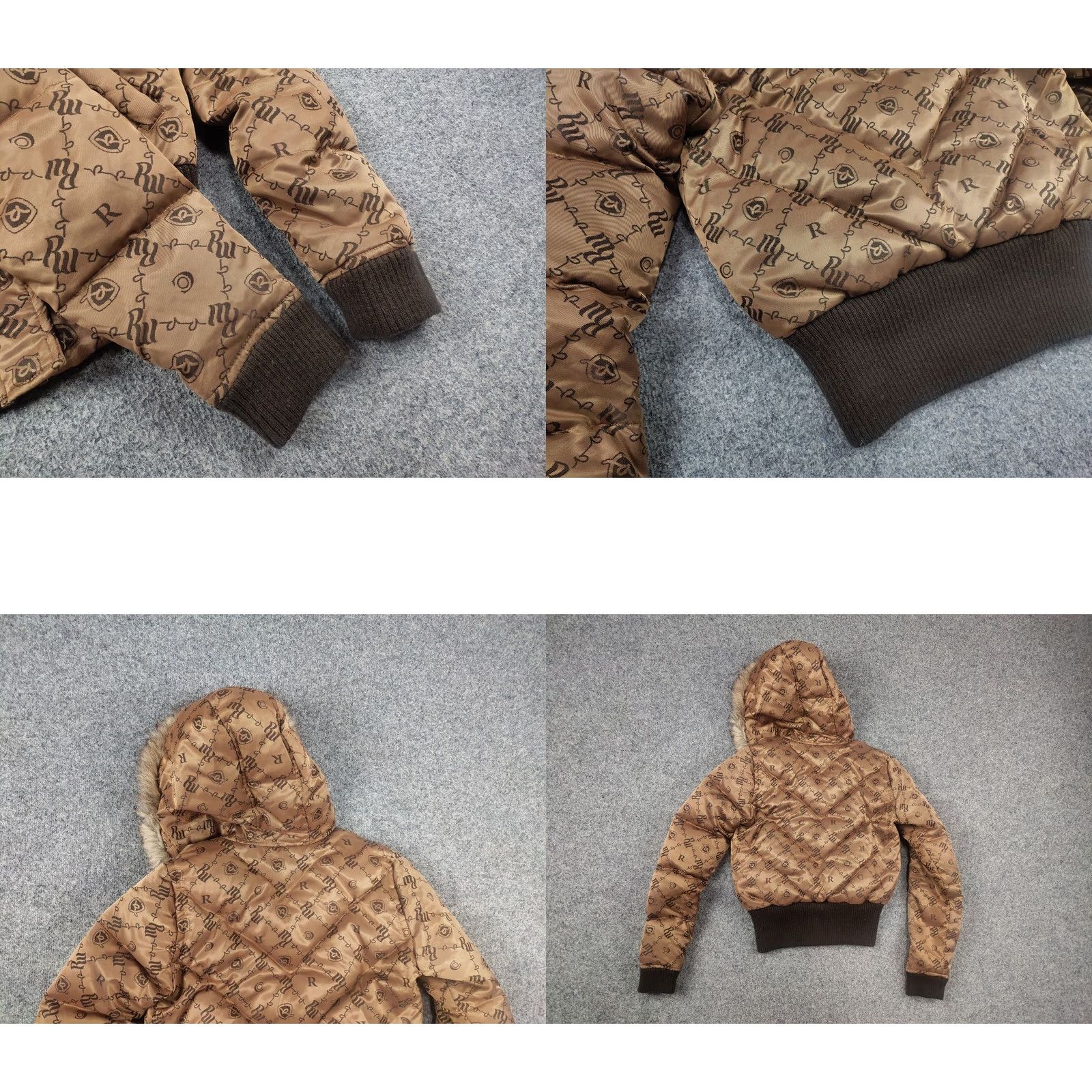 Rocawear Vintage Rocawear Brown Puffer Jacket XS Women Short Logo Down Quilted 90s Hip Hop Vintage y2k Japan Fur Cropped LGB if six was nine Style Size XS / US 0-2 / IT 36-38 - 8 Thumbnail
