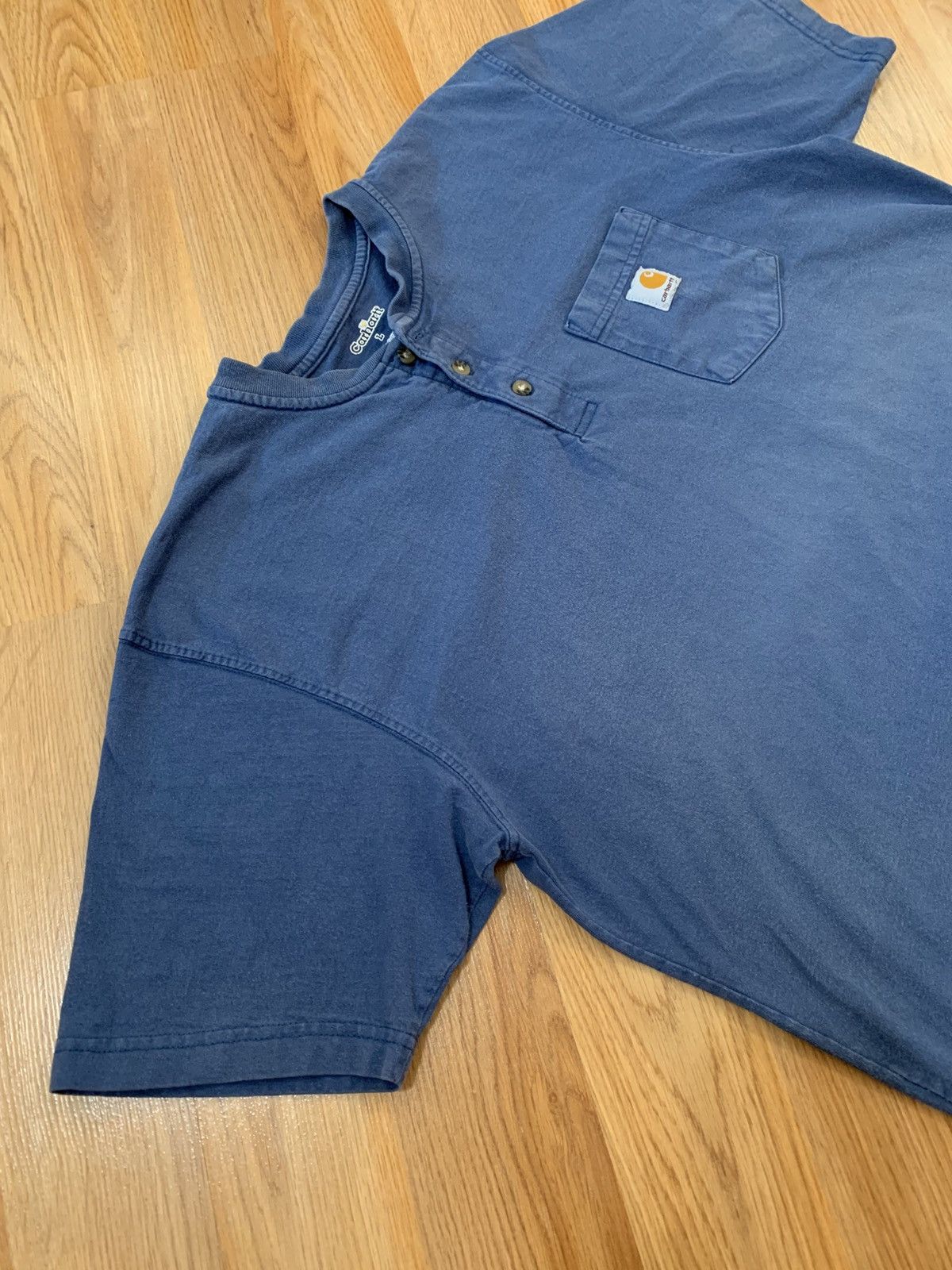 Carhartt Vintage Carhartt Henley Pocket S/S Heavyweight Tshirt K84DBL Size US L / EU 52-54 / 3 - 5 Thumbnail