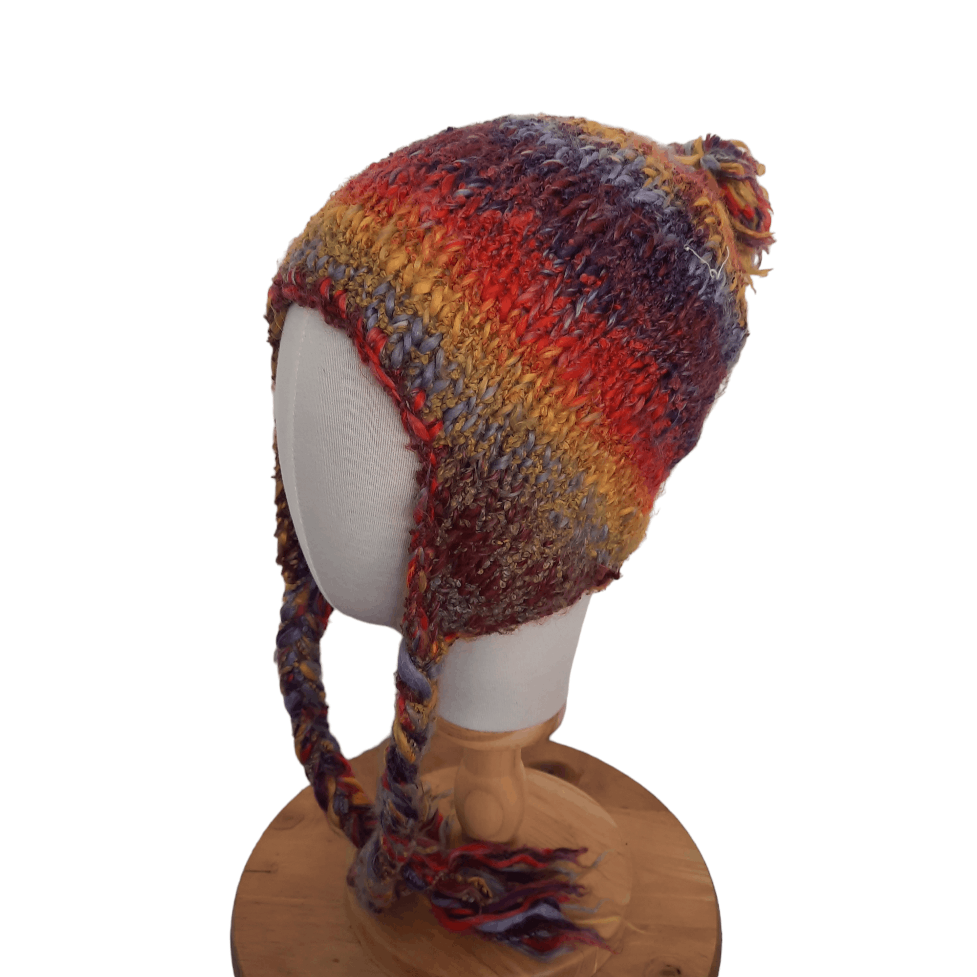 image of Outdoor Life Rainbow Design Earflap Beanie Hat, Men's