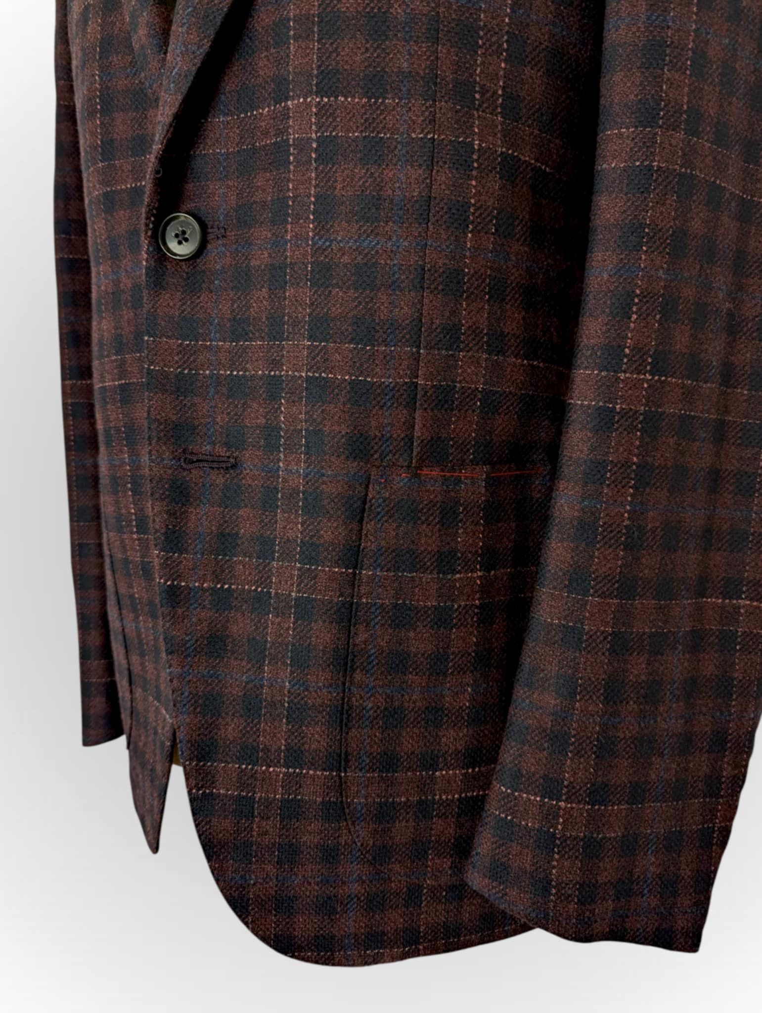 Isaia Isaia Napoli cashmere wool blazer burgundy 48 Size 48R - 6 Thumbnail