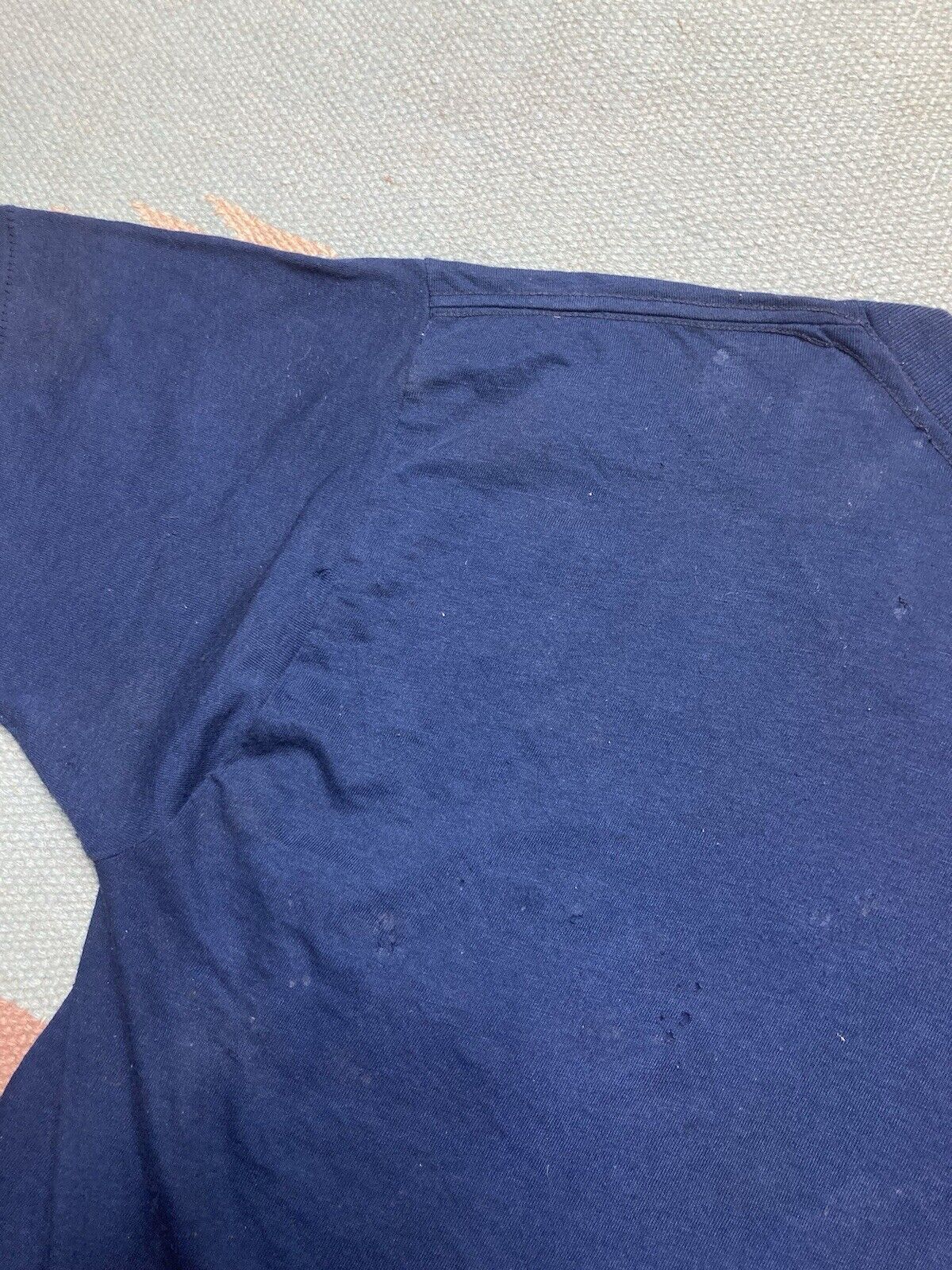 Vintage Vtg 70s pocket t shirt blank dark navy blue soft adult XL Size US XL / EU 56 / 4 - 7 Thumbnail