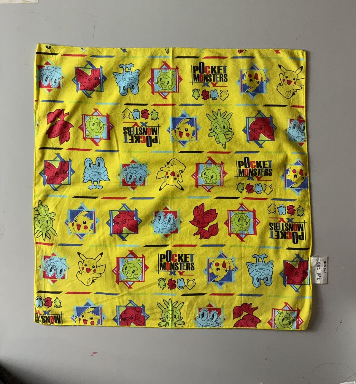 Japanese Brand Vintage Pokemon Pocket Monster Yellow Bandana Size ONE SIZE - 1 Thumbnail