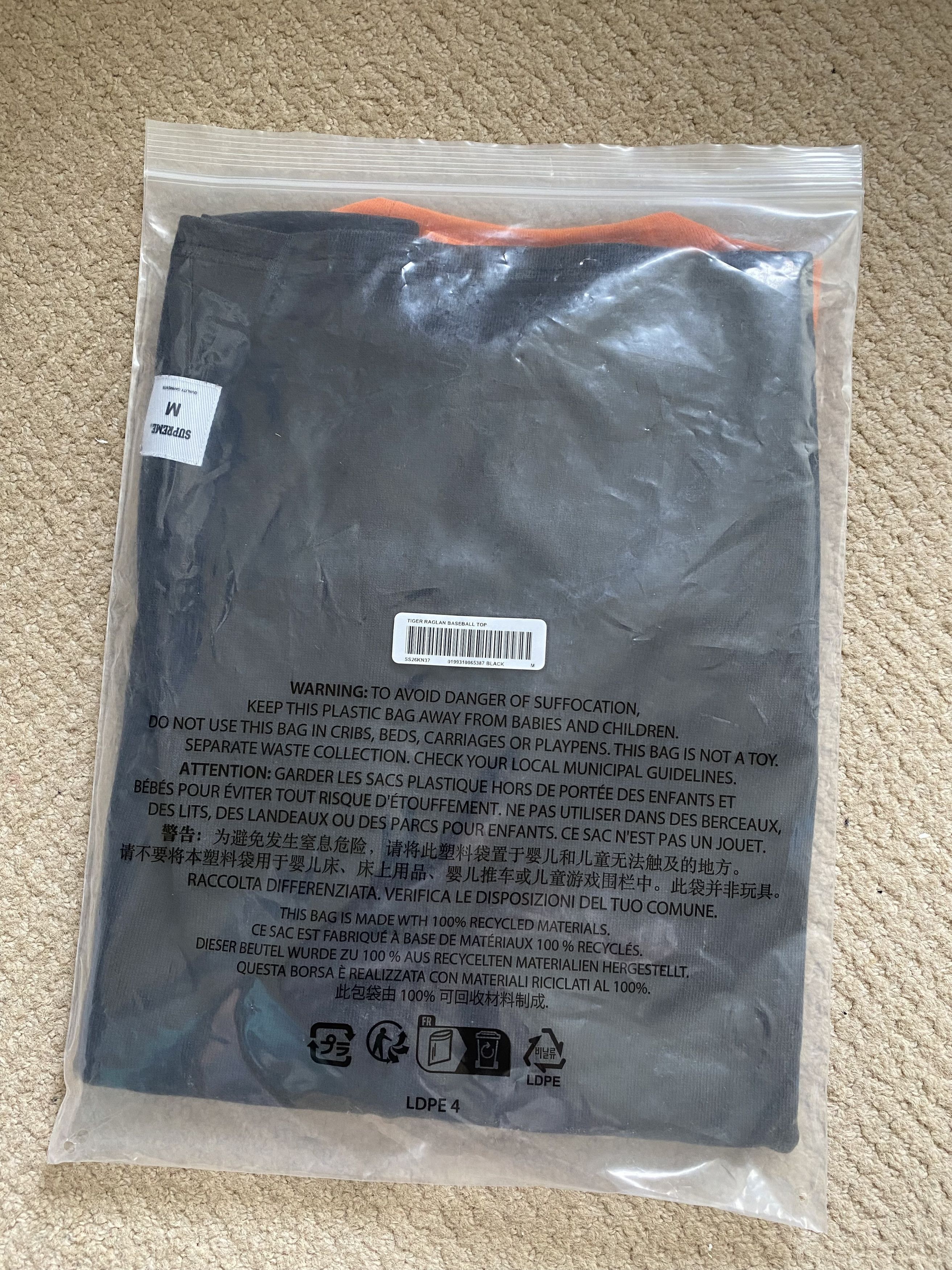 Supreme Supreme Tiger Raglan L/S Top Size US M / EU 48-50 / 2 - 2 Thumbnail
