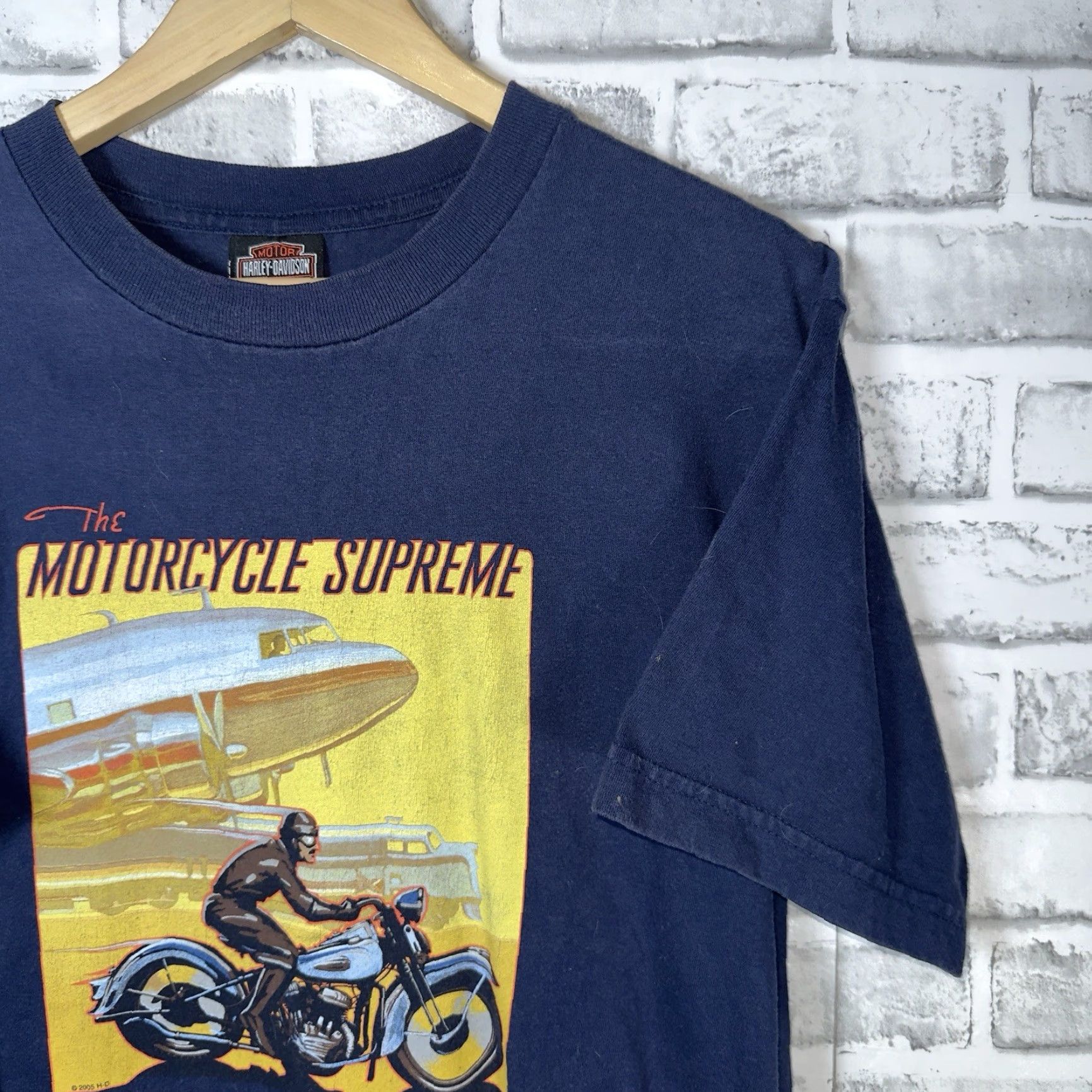 Harley Davidson Harley-Davidson Shirt Mens Size L Blue 100% Cotton Motorcycle Graphic Tee Mens Size US L / EU 52-54 / 3 - 2 Thumbnail