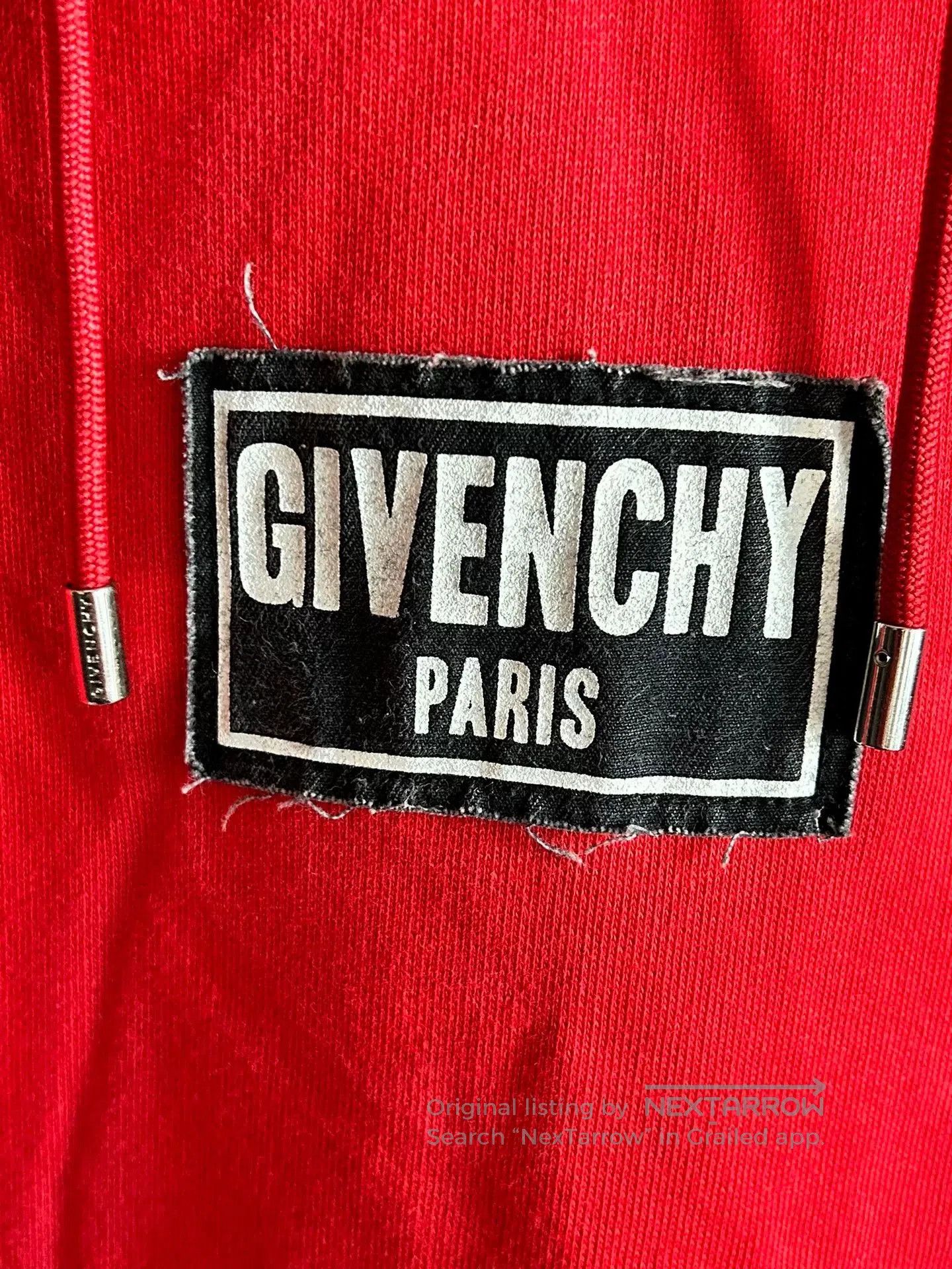 Givenchy Givenchy Red Logo Hooded Sweatshirt. Size US M / EU 48-50 / 2 - 4 Thumbnail