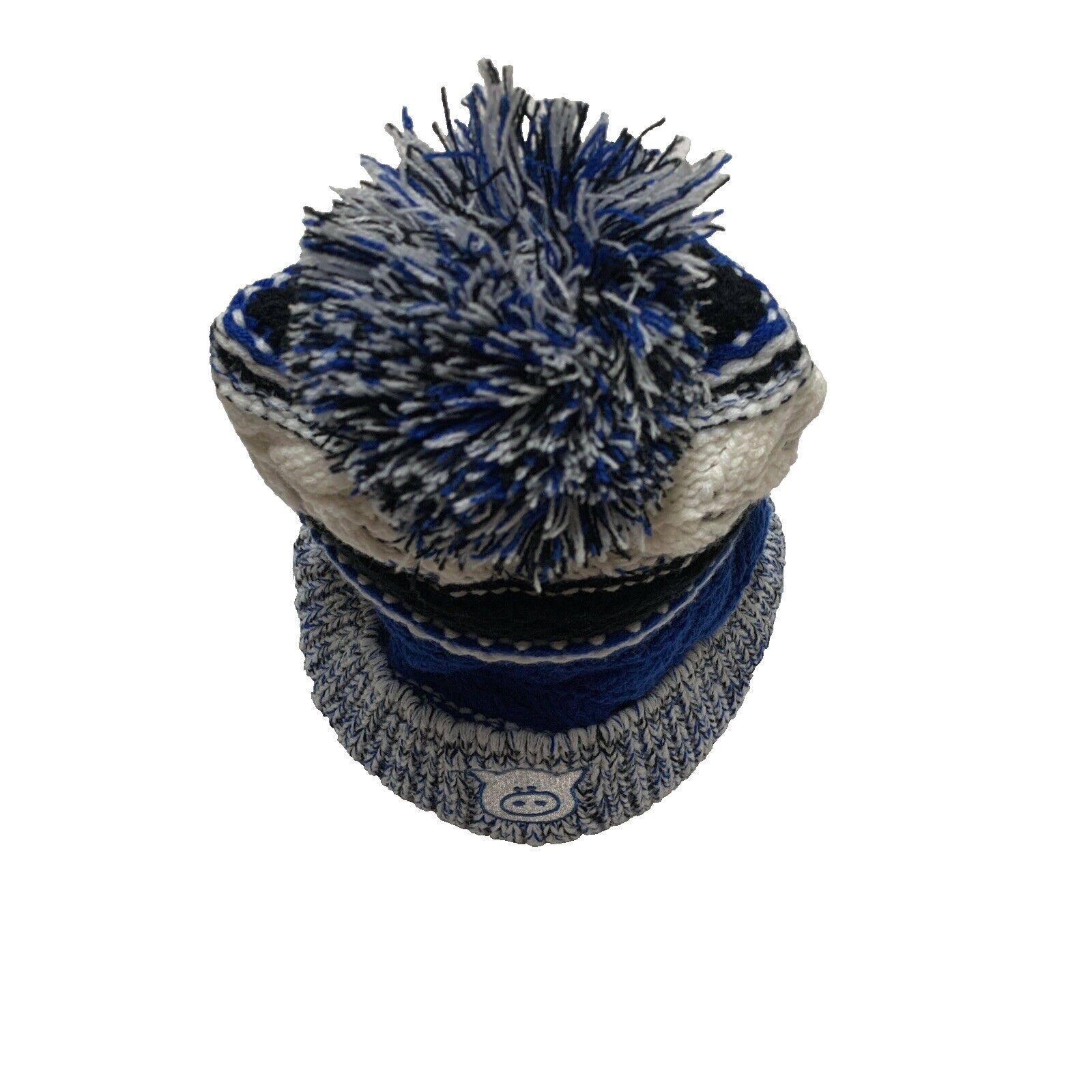 Other Pig Beanie Unisex Black Royal Blue Striped Ski Hat Size ONE SIZE - 7 Thumbnail