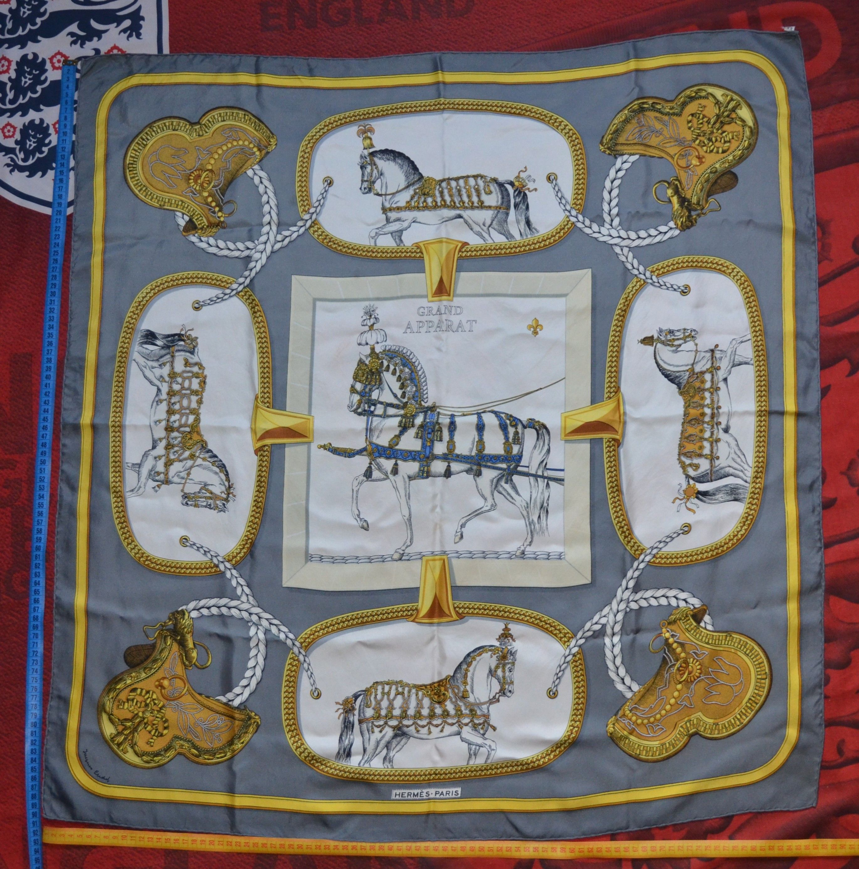 Hermes Authentic Hermes Paris Grand Apparat Jacques Eudel 1962 Silk Size ONE SIZE - 11 Thumbnail