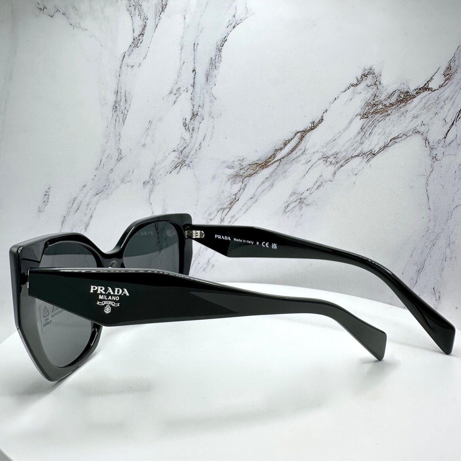 Prada New PRADA Sunglasses Black Symbole 100% Authentic Cat Eye Size ONE SIZE - 20 Thumbnail
