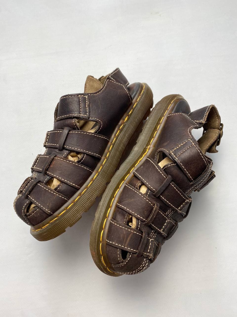 Dr. Martens × Vintage Dr. Martens Brown Leather Fisherman Sandals Size US 8.5 / IT 38.5 - 3 Thumbnail