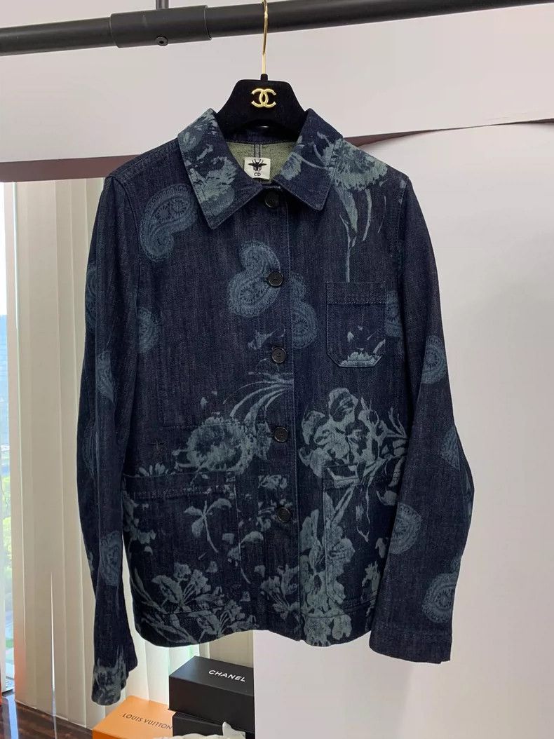 Dior Dior Printed Denim Jacket - dmc Size US M / EU 48-50 / 2 - 1 Thumbnail
