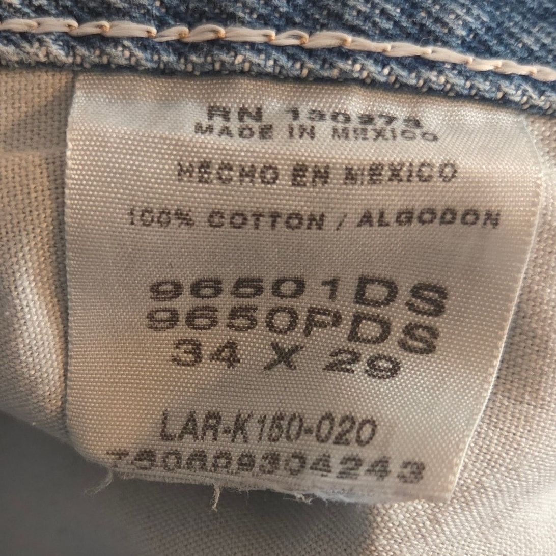 Wrangler Stylish Light Blue Distressed Wrangler Jeans 34x29 Size US 34 / EU 50 - 3 Thumbnail